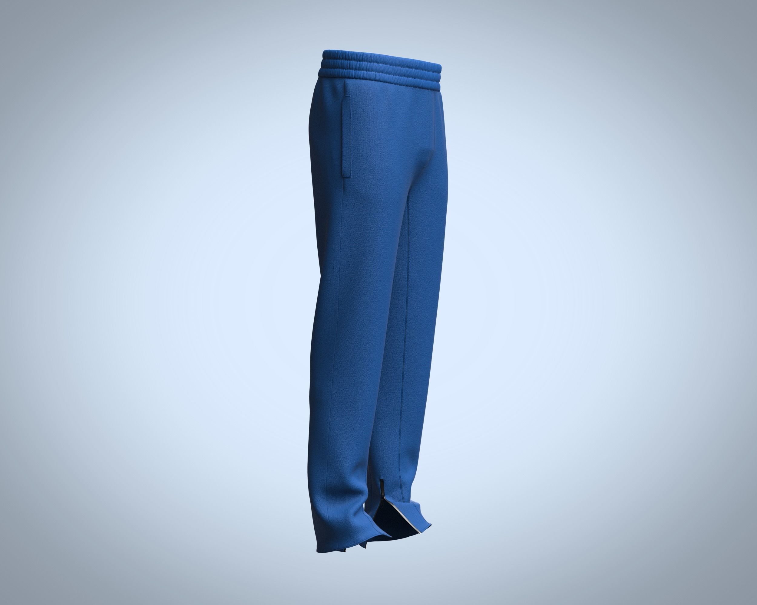 Trouser Pant-Zipper 3D model_1