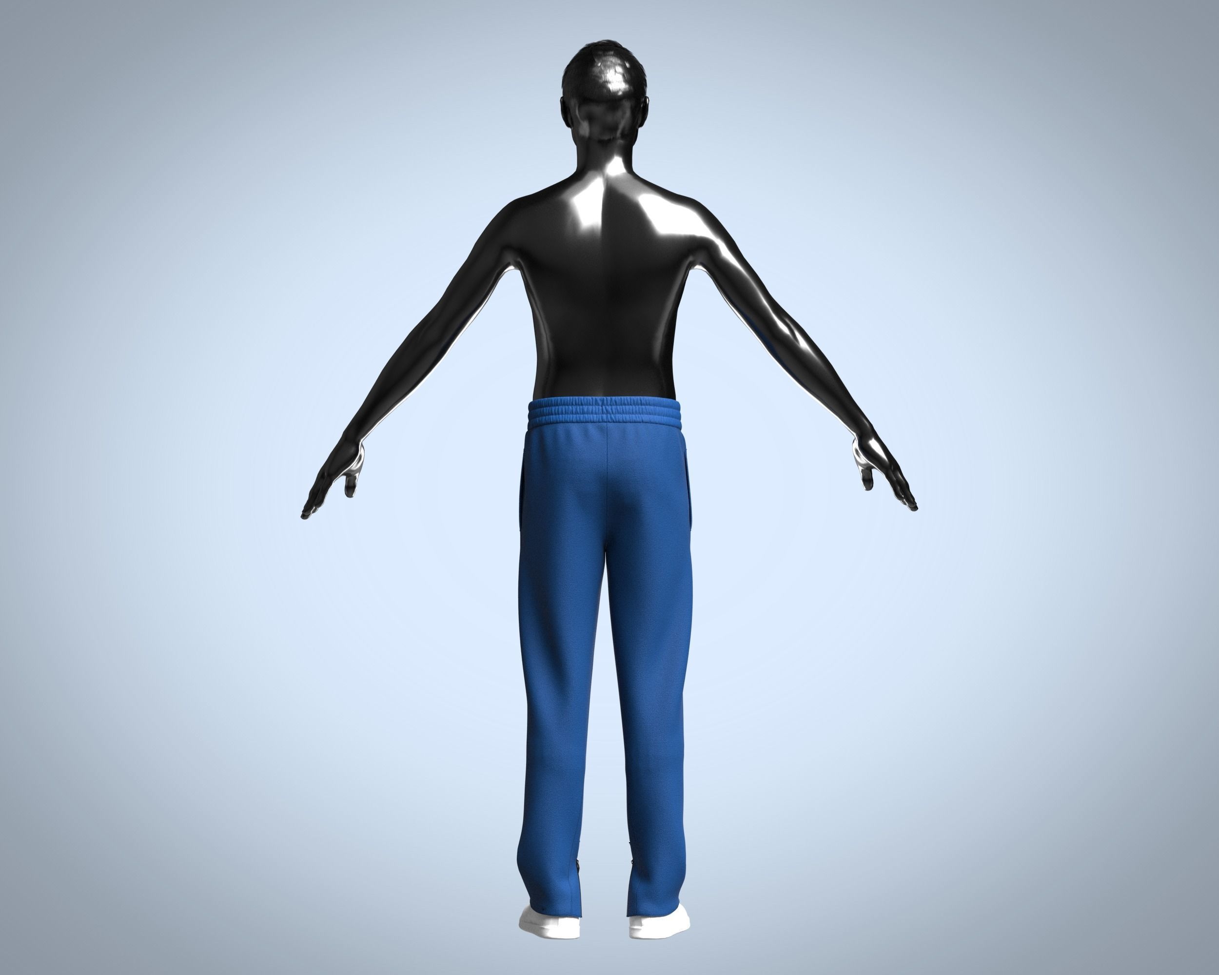Trouser Pant-Zipper 3D model_8