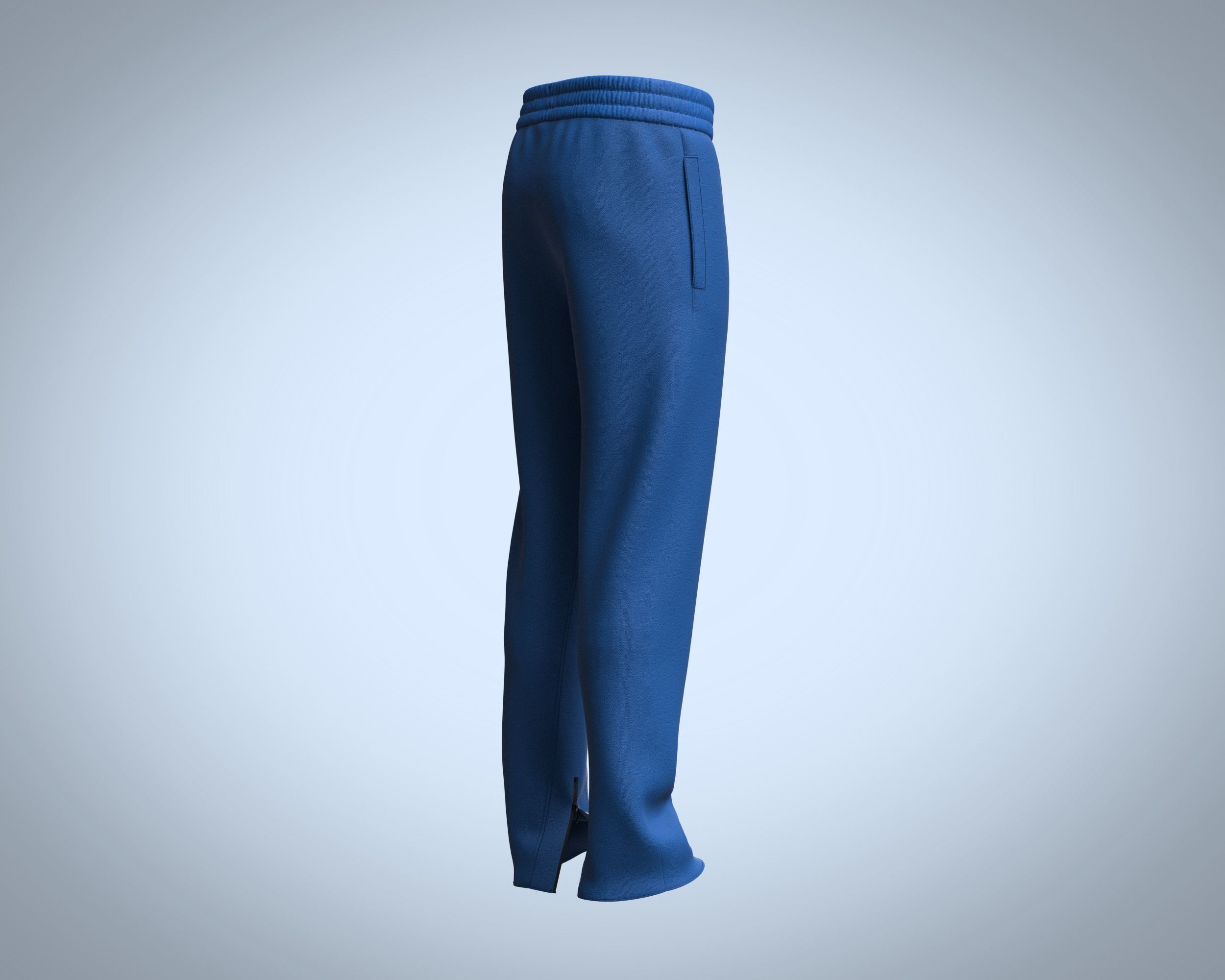 Trouser Pant-Zipper 3D model_2
