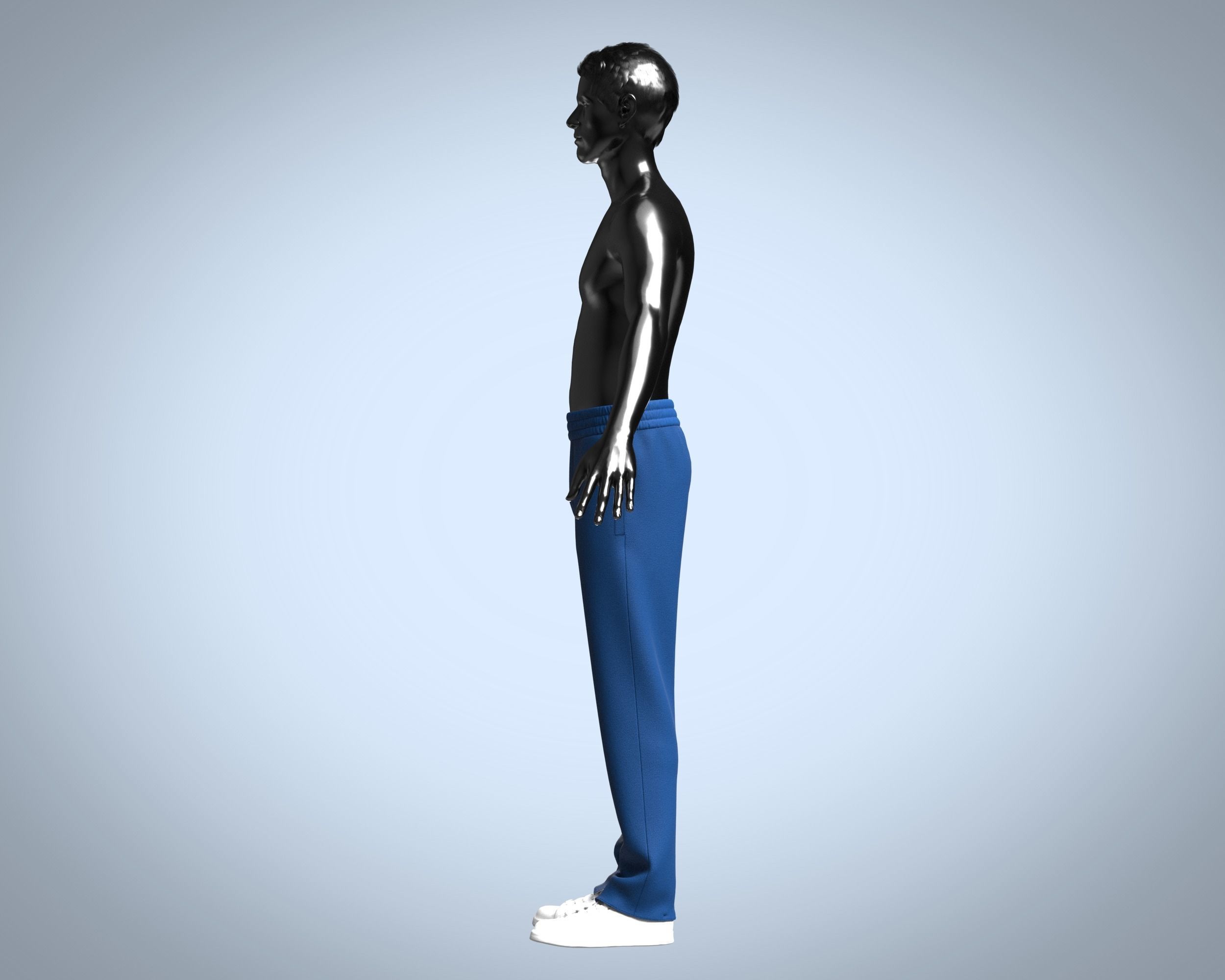 Trouser Pant-Zipper 3D model_9