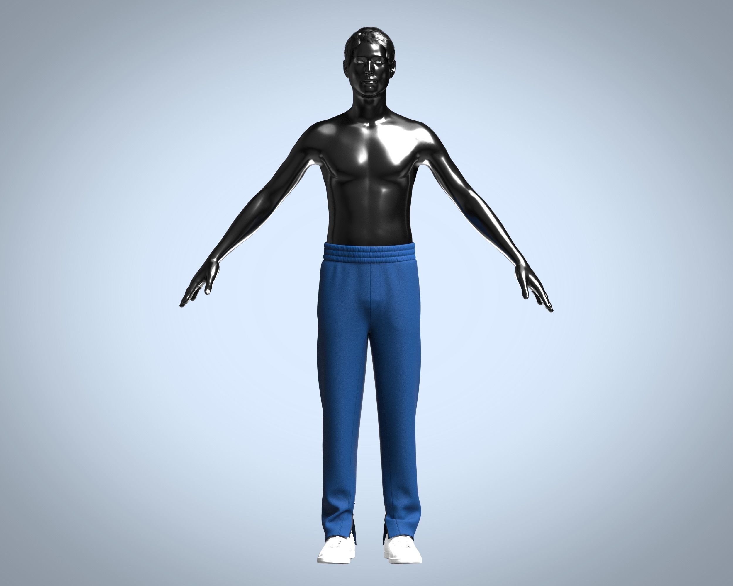 Trouser Pant-Zipper 3D model_6
