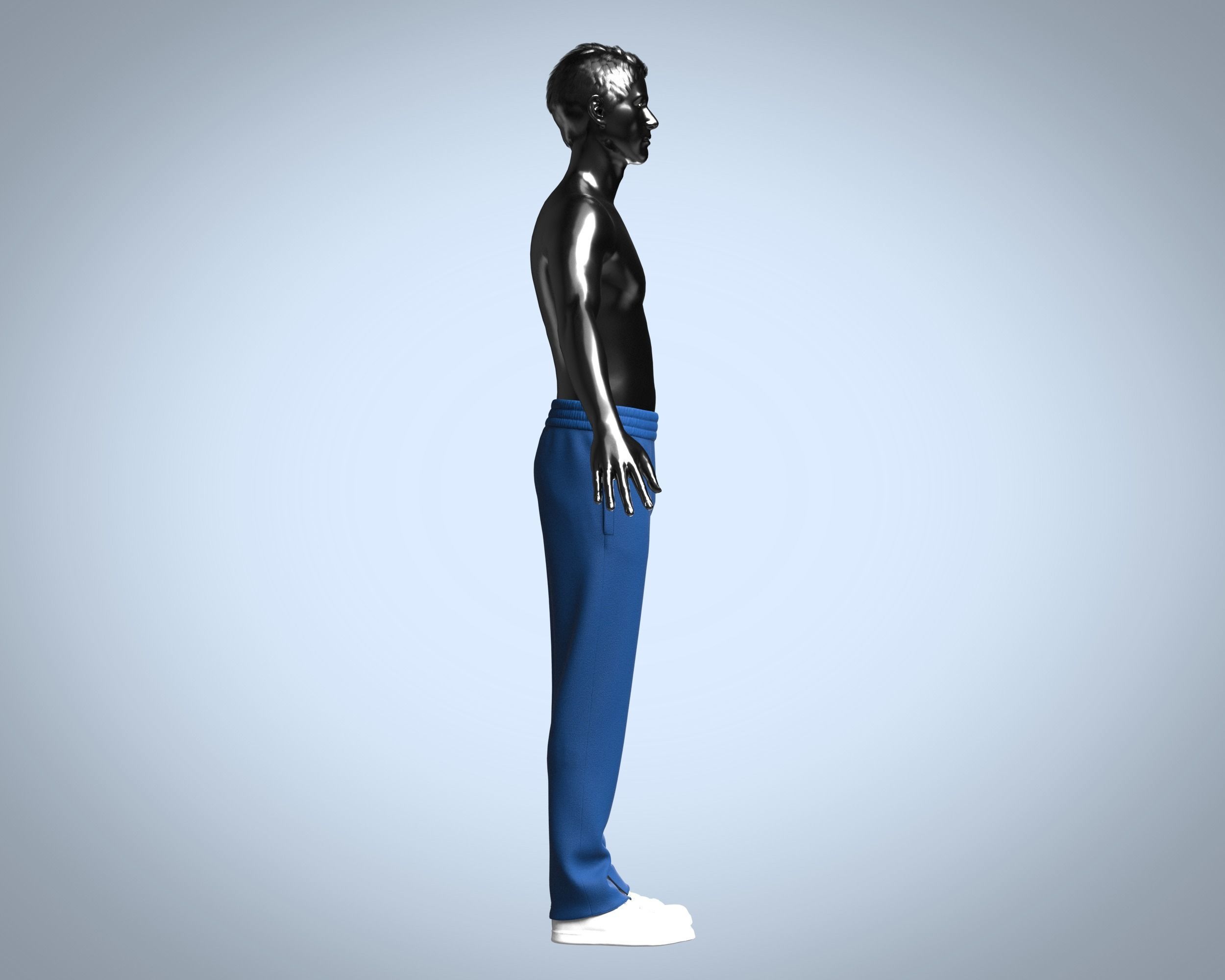Trouser Pant-Zipper 3D model_7