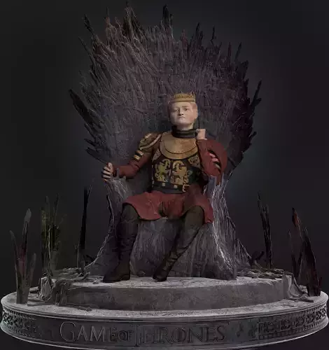 Joffrey Baratheon On The Iron Throne