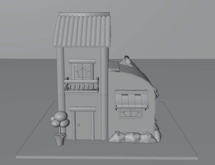 House Cottage Style 3D model_3