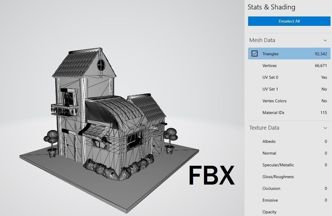 House Cottage Style 3D model_6