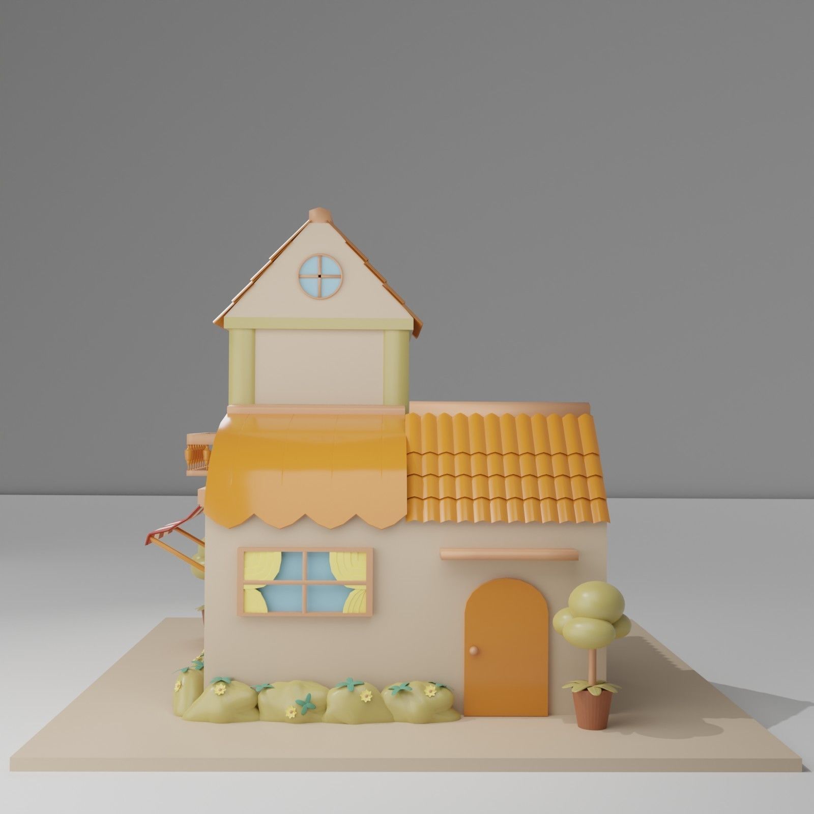 House Cottage Style 3D model_2