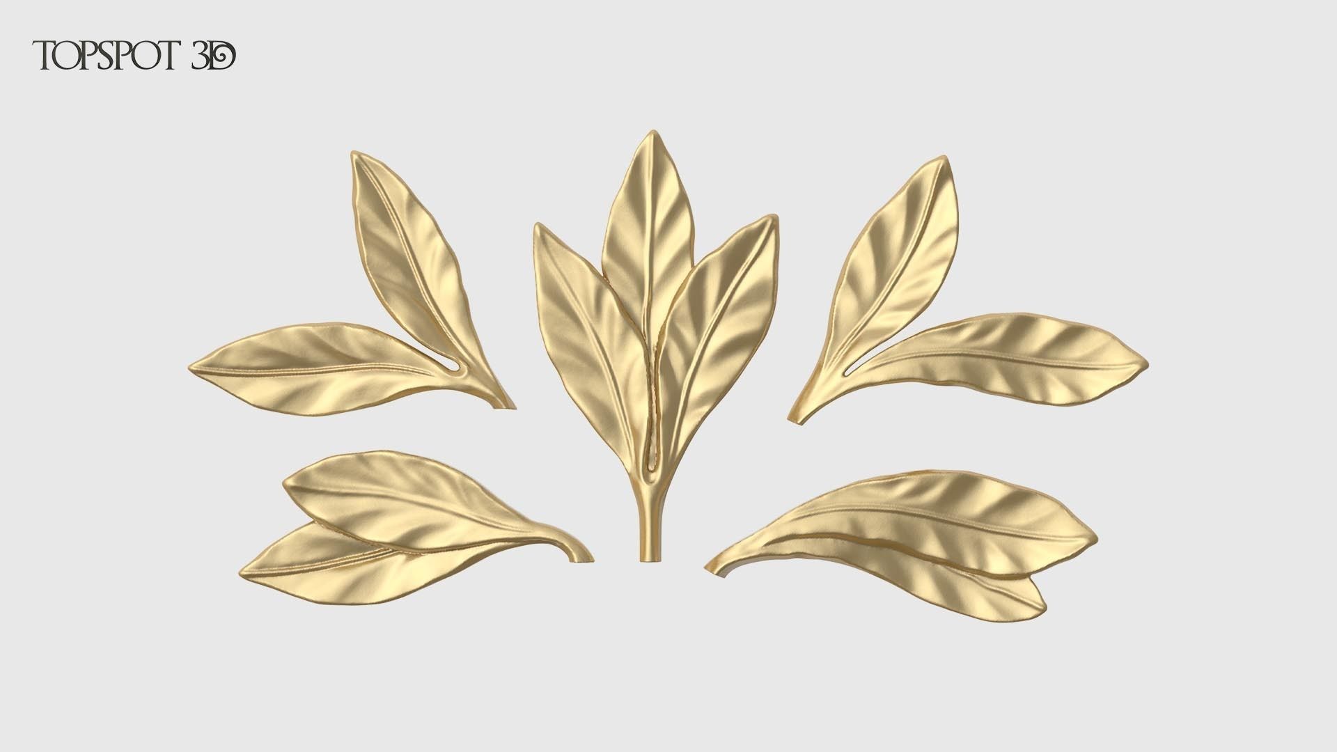 Laurel Leaves Set 3D print model_7