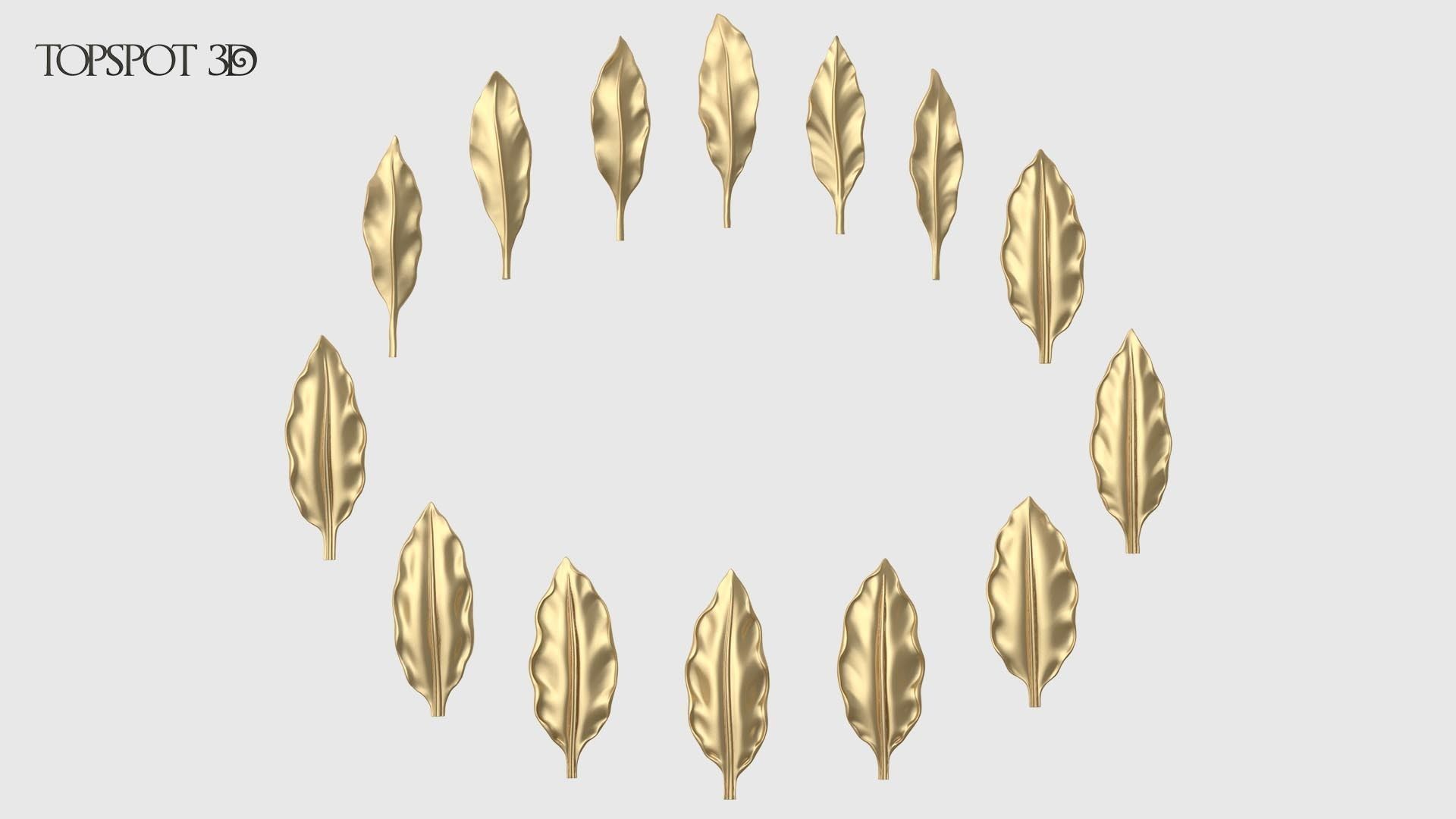 Laurel Leaves Set 3D print model_6