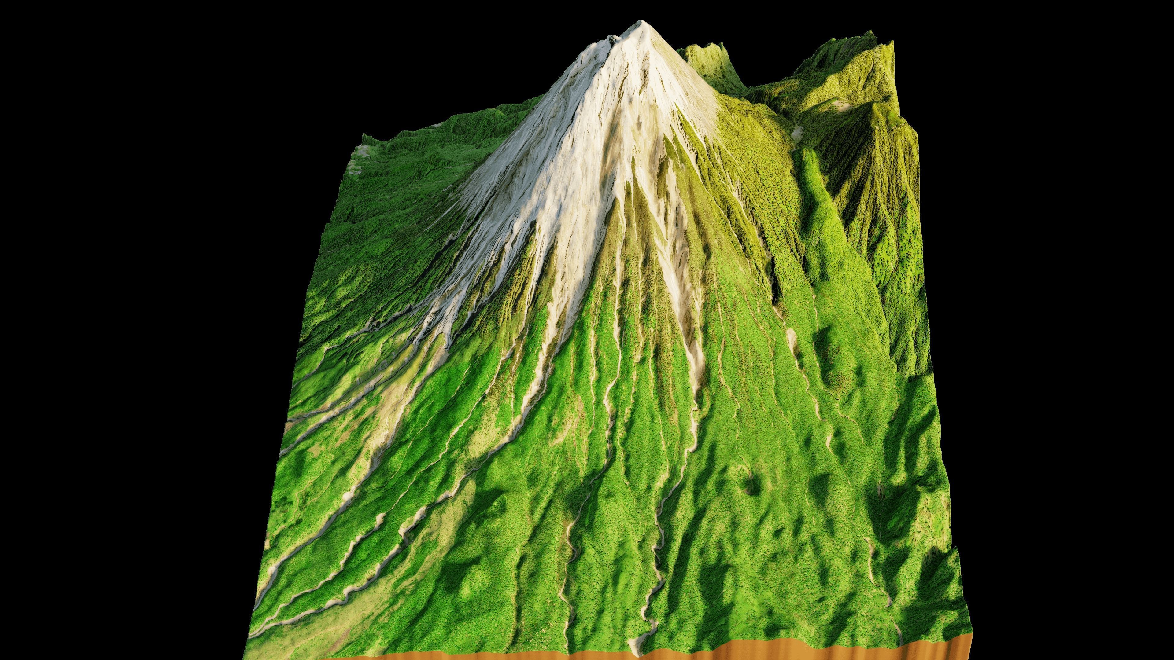 Mount Semeru 3d model terrain 3D model_3
