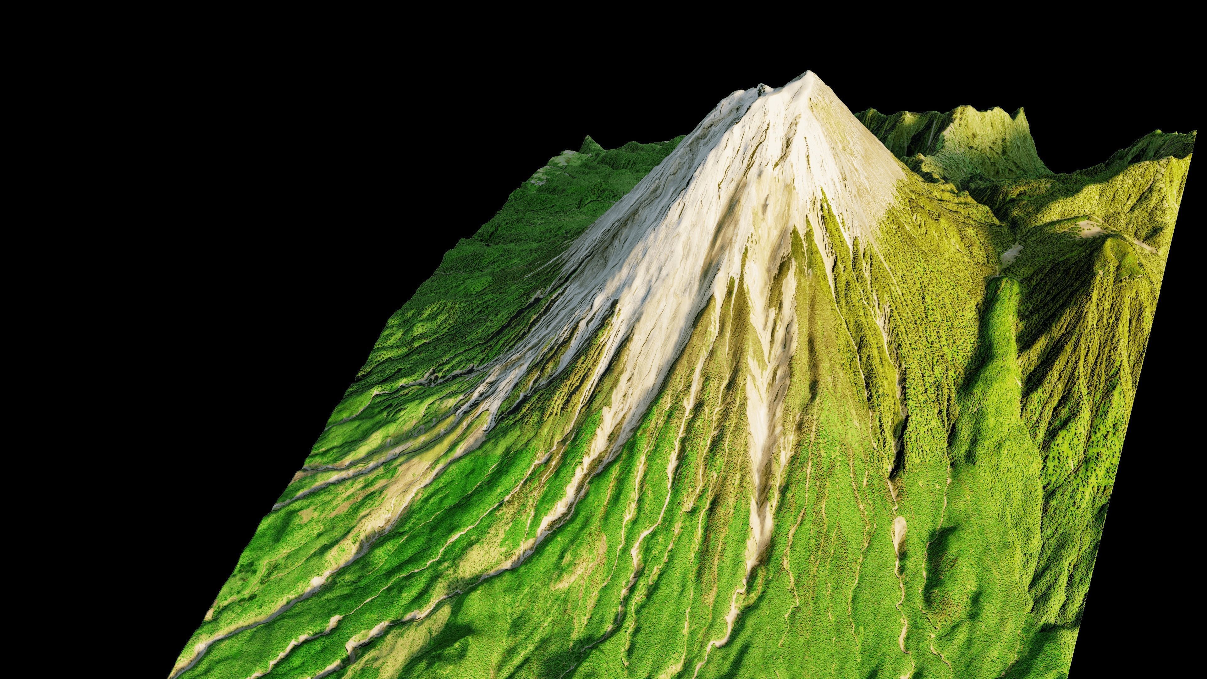 Mount Semeru 3d model terrain 3D model_7