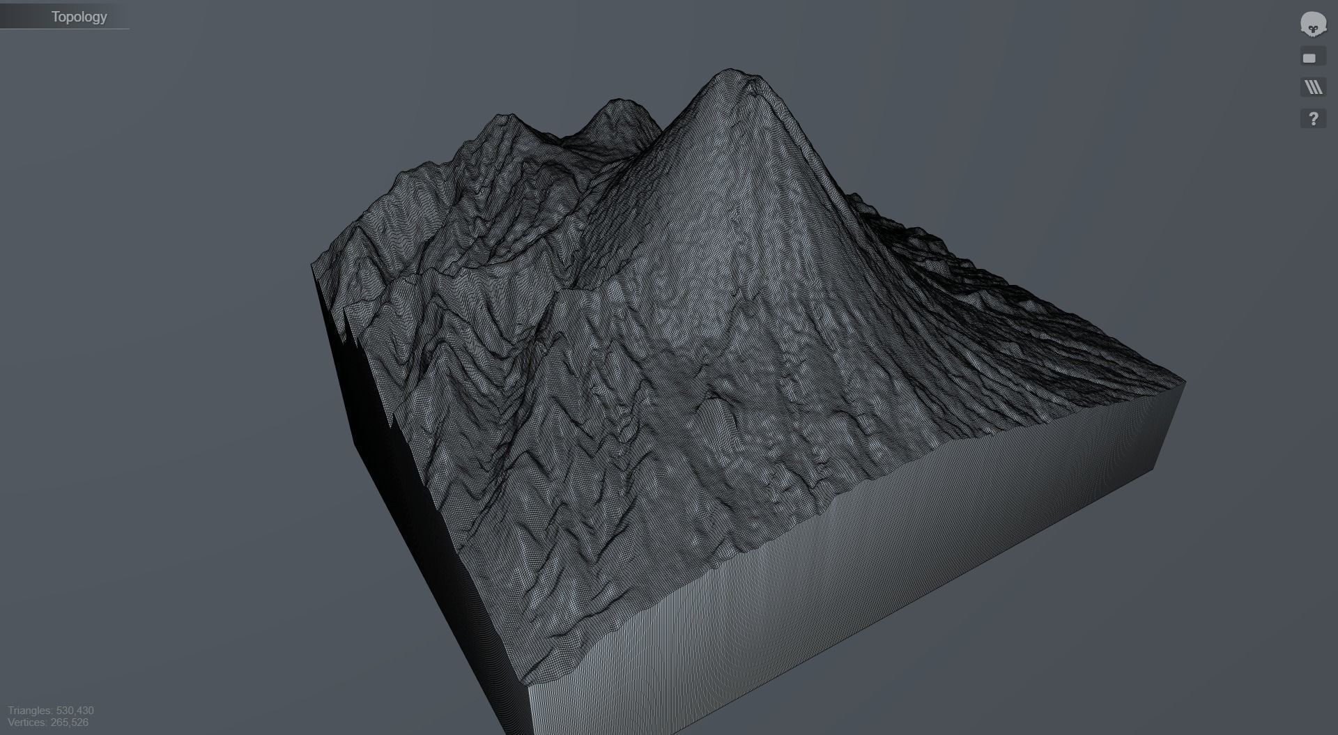 Mount Semeru 3d model terrain 3D model_1