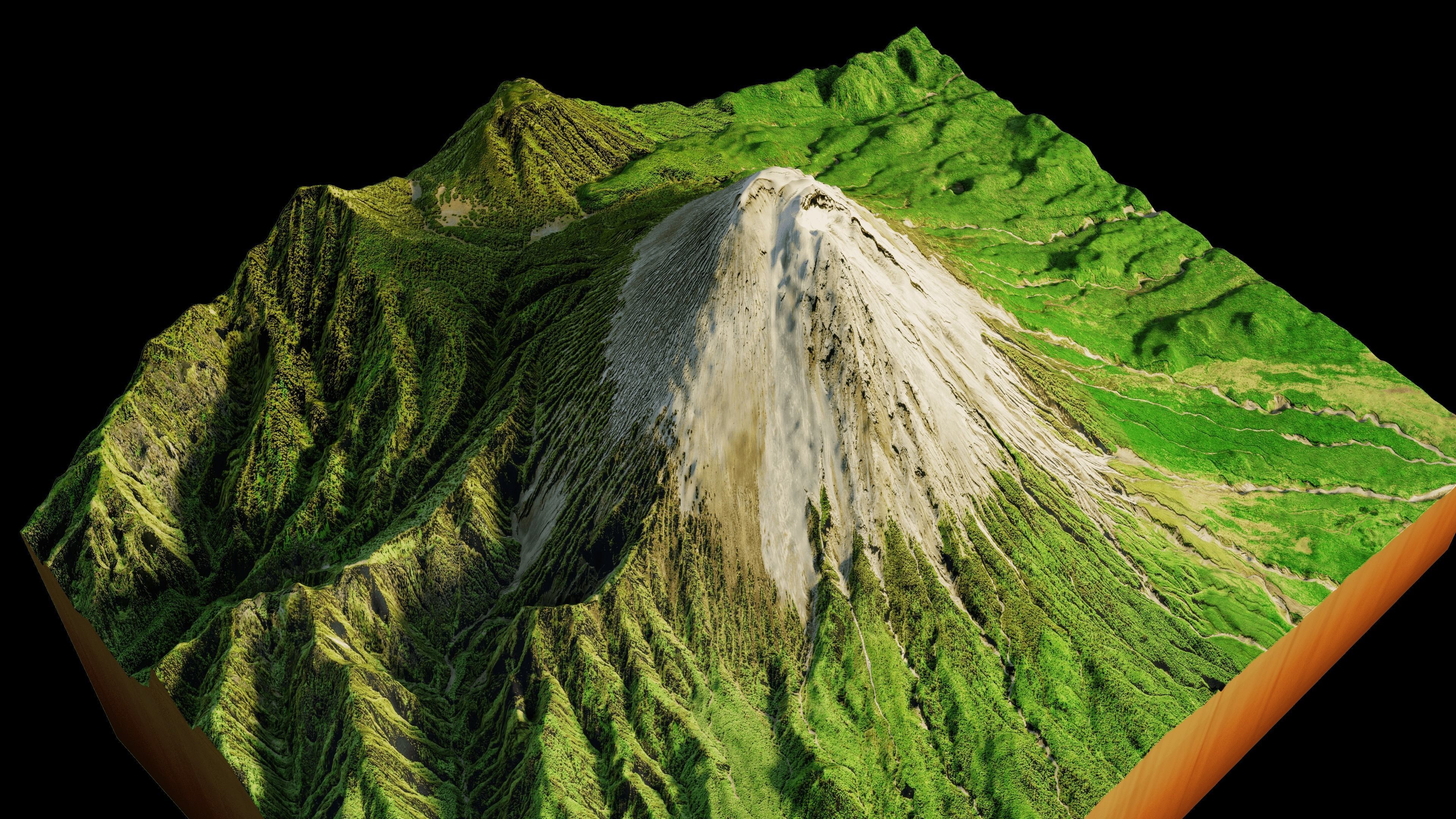 Mount Semeru 3d model terrain 3D model_9