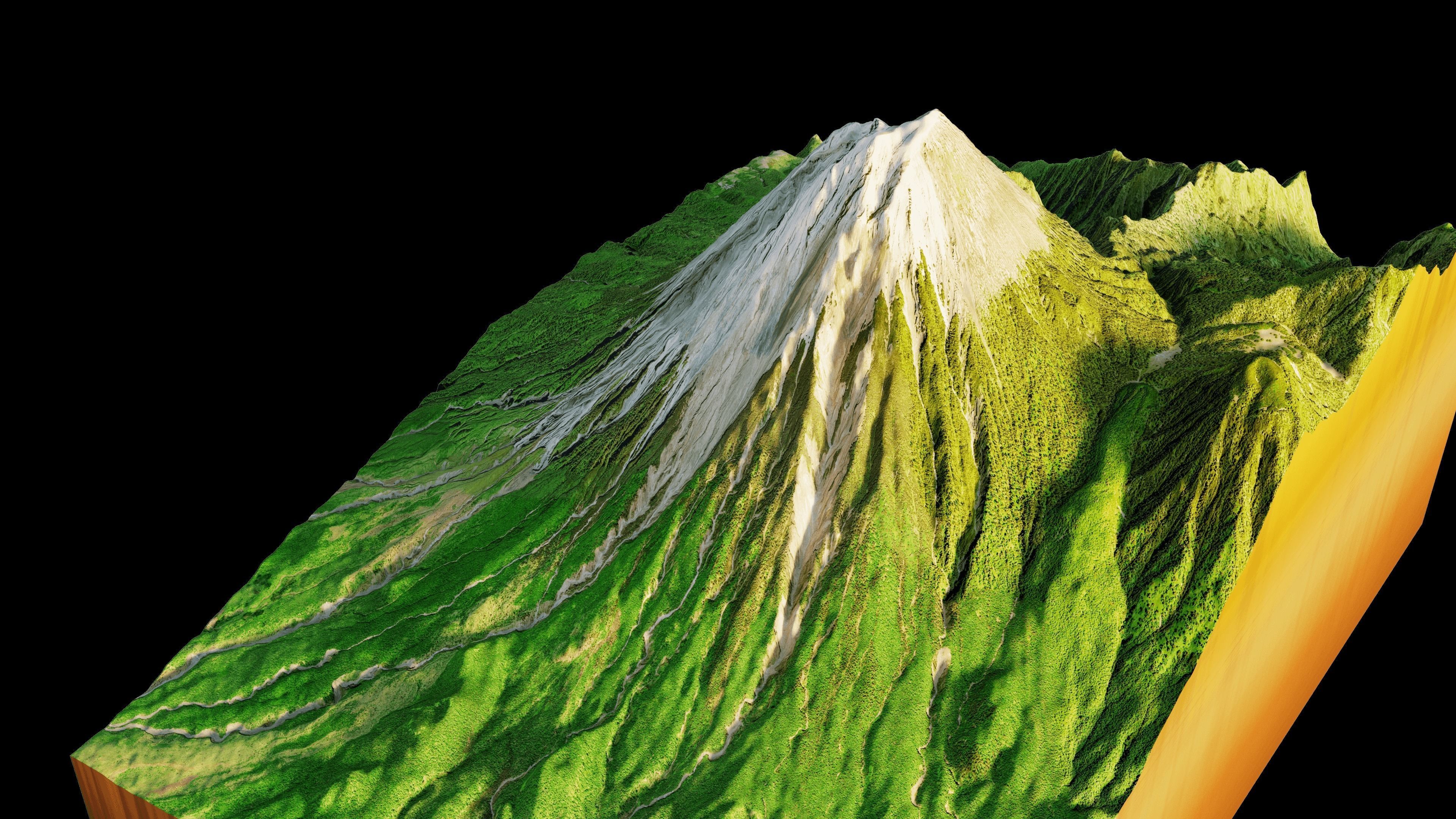 Mount Semeru 3d model terrain 3D model_5