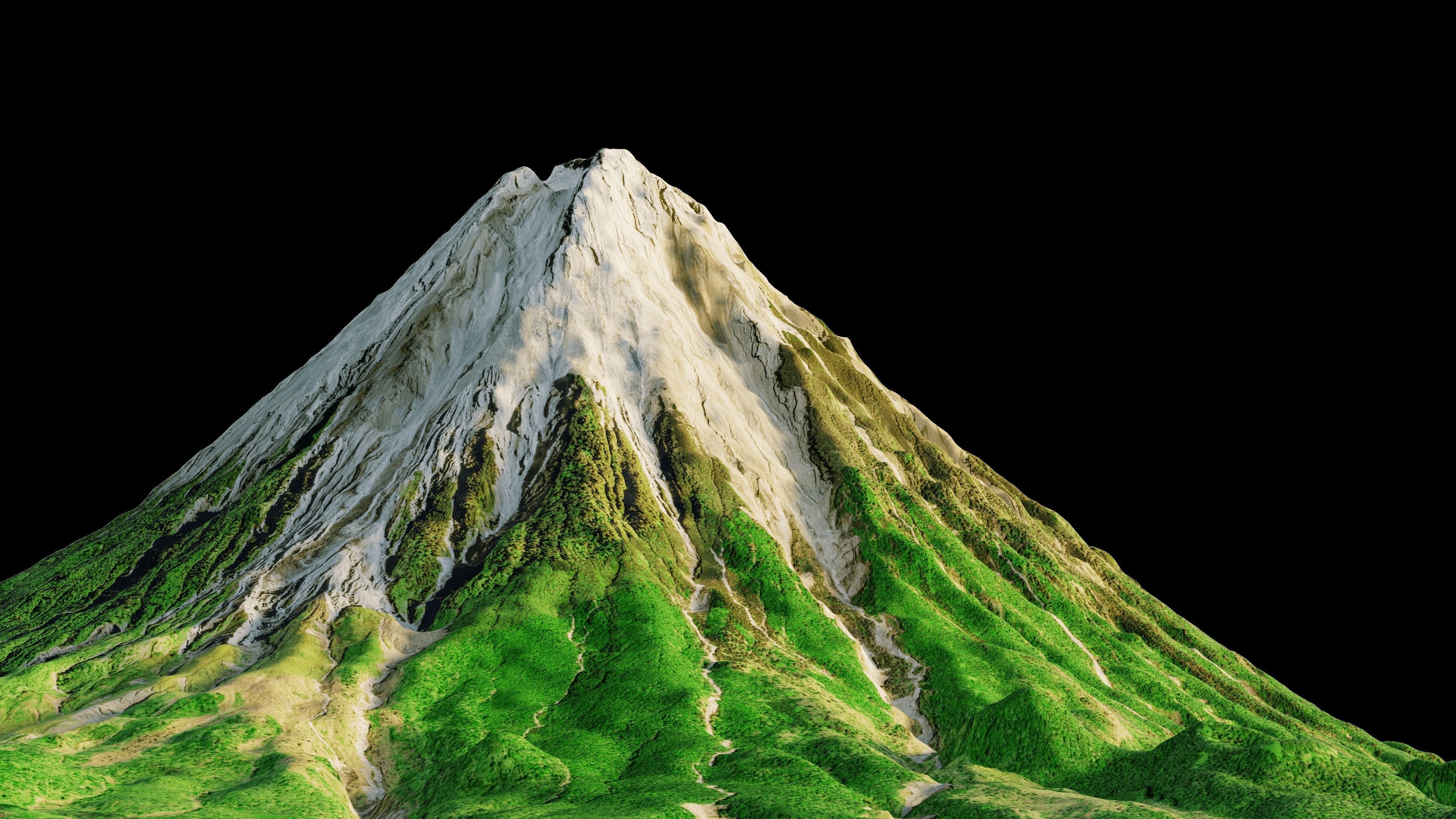 Mount Semeru 3d model terrain 3D model_4
