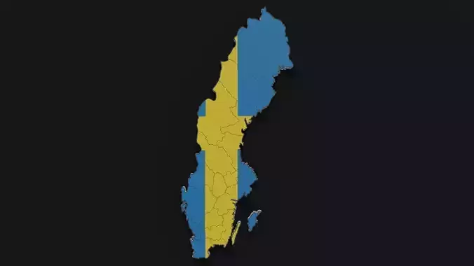 Political Map of Sweden 