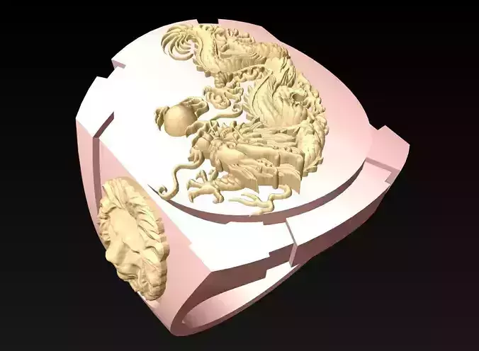 Dragon Ring - Lion Rings - N4175