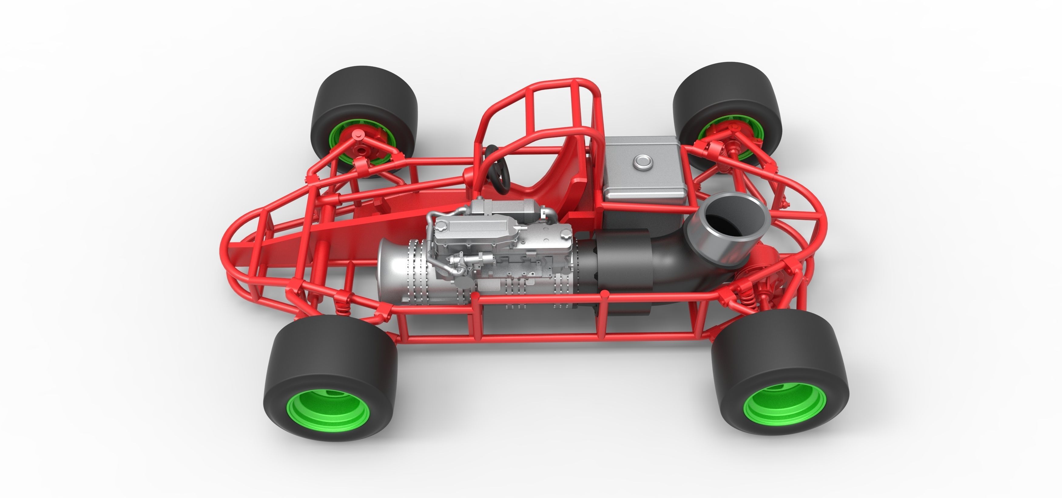 Concept jet race car Scale 1 to 25 3D print model_10