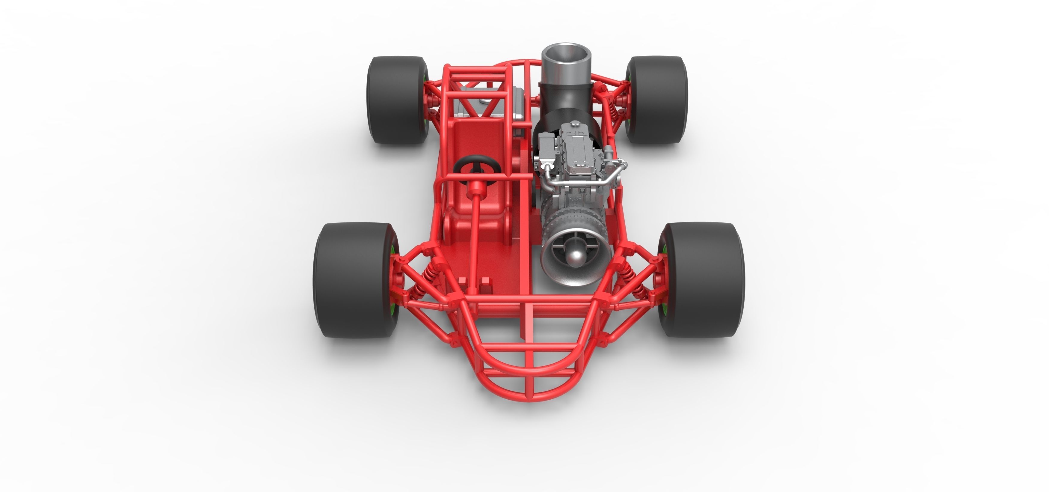 Concept jet race car Scale 1 to 25 3D print model_7