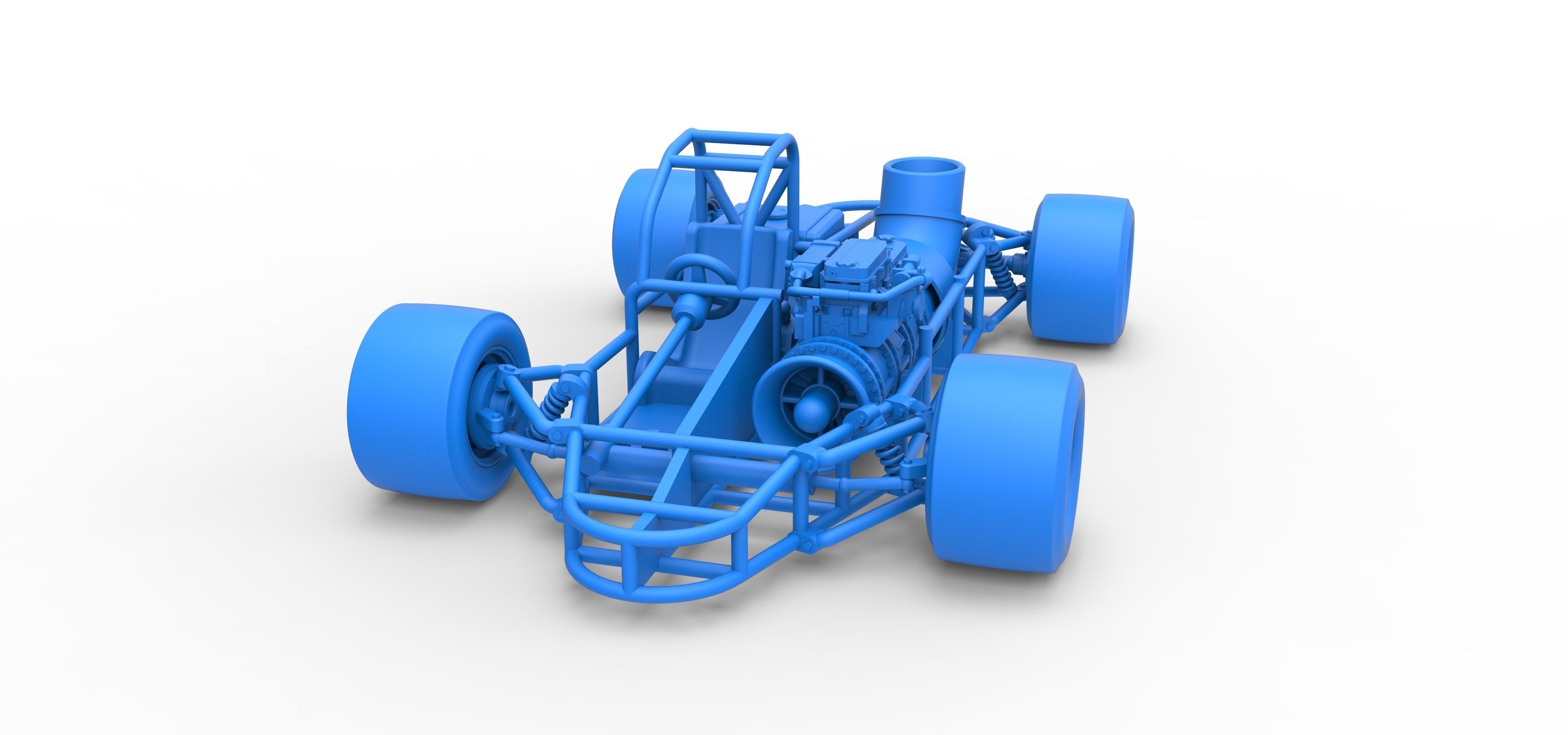 Concept jet race car Scale 1 to 25 3D print model_25