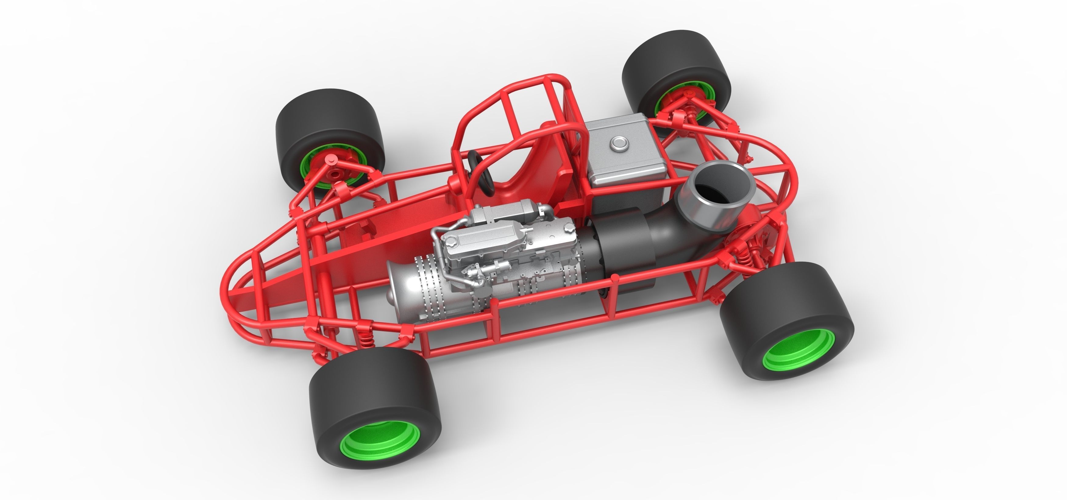 Concept jet race car Scale 1 to 25 3D print model_4