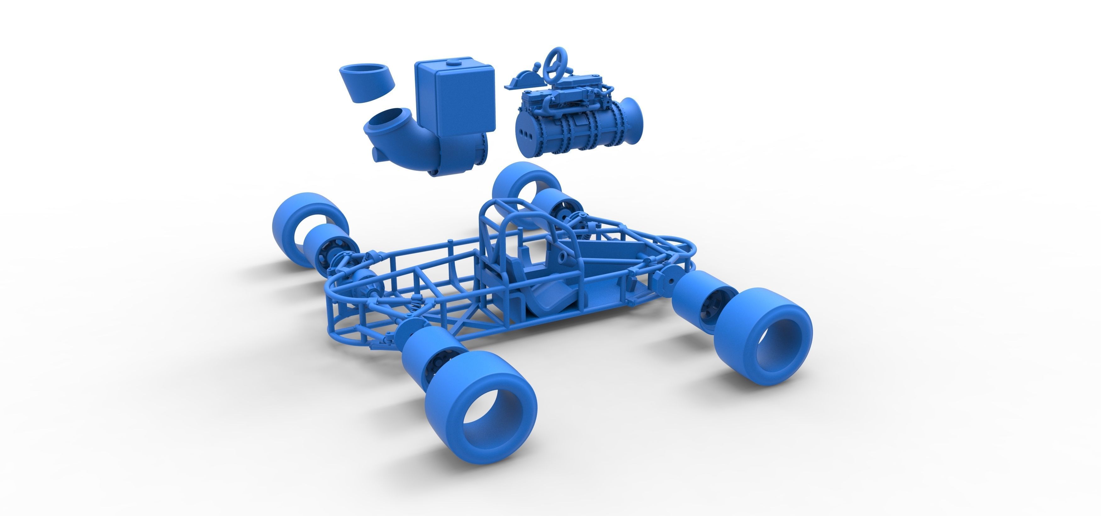 Concept jet race car Scale 1 to 25 3D print model_49