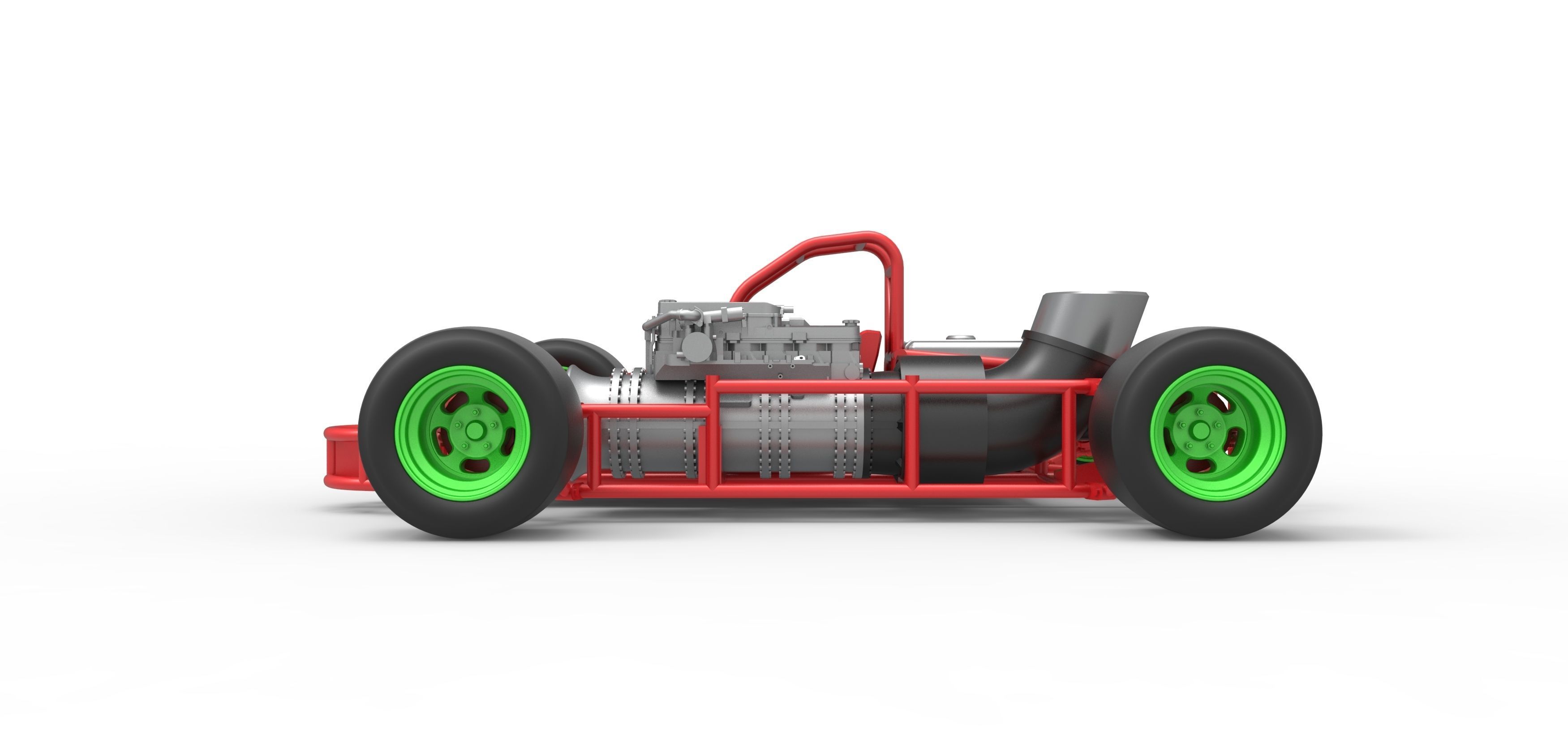 Concept jet race car Scale 1 to 25 3D print model_9