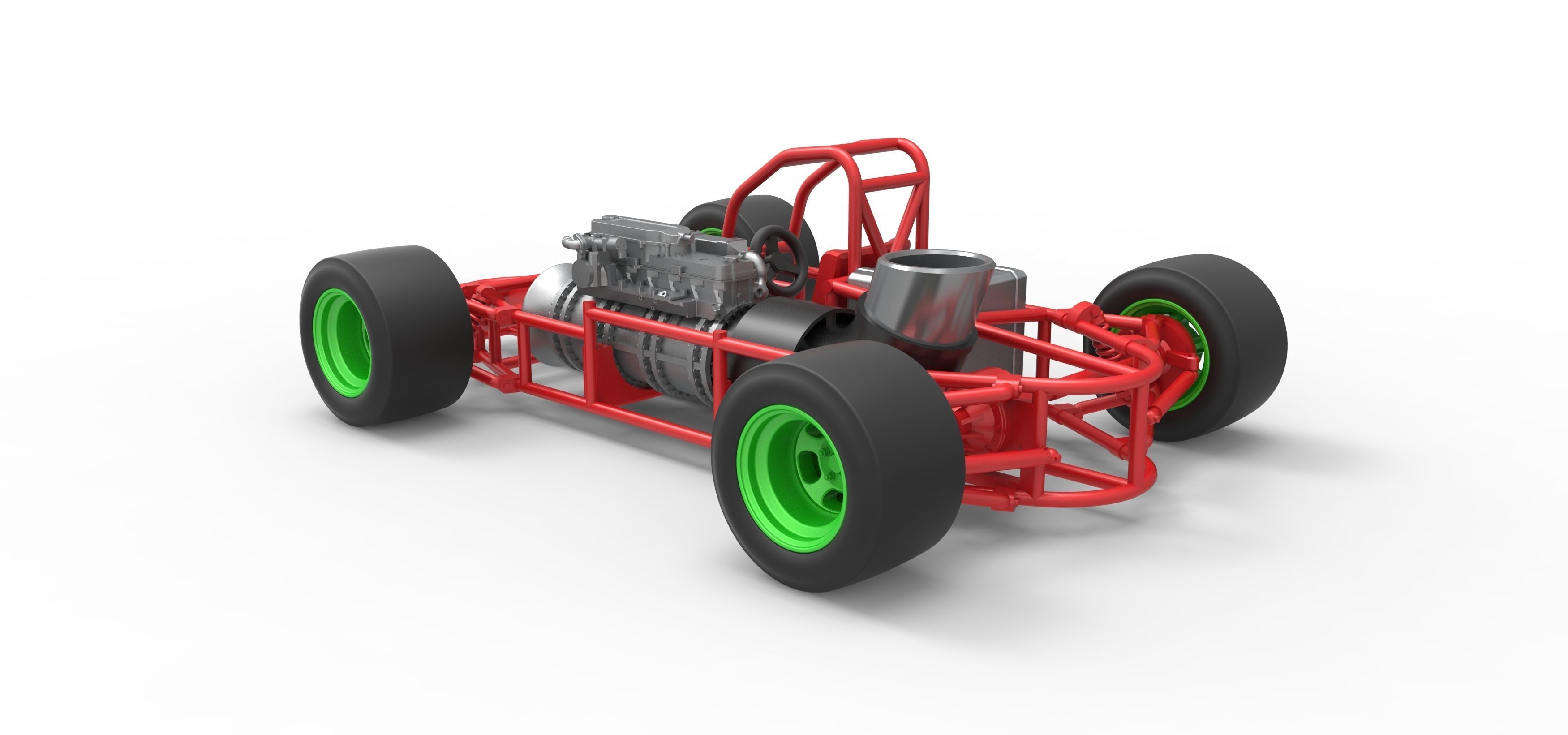 Concept jet race car Scale 1 to 25 3D print model_12