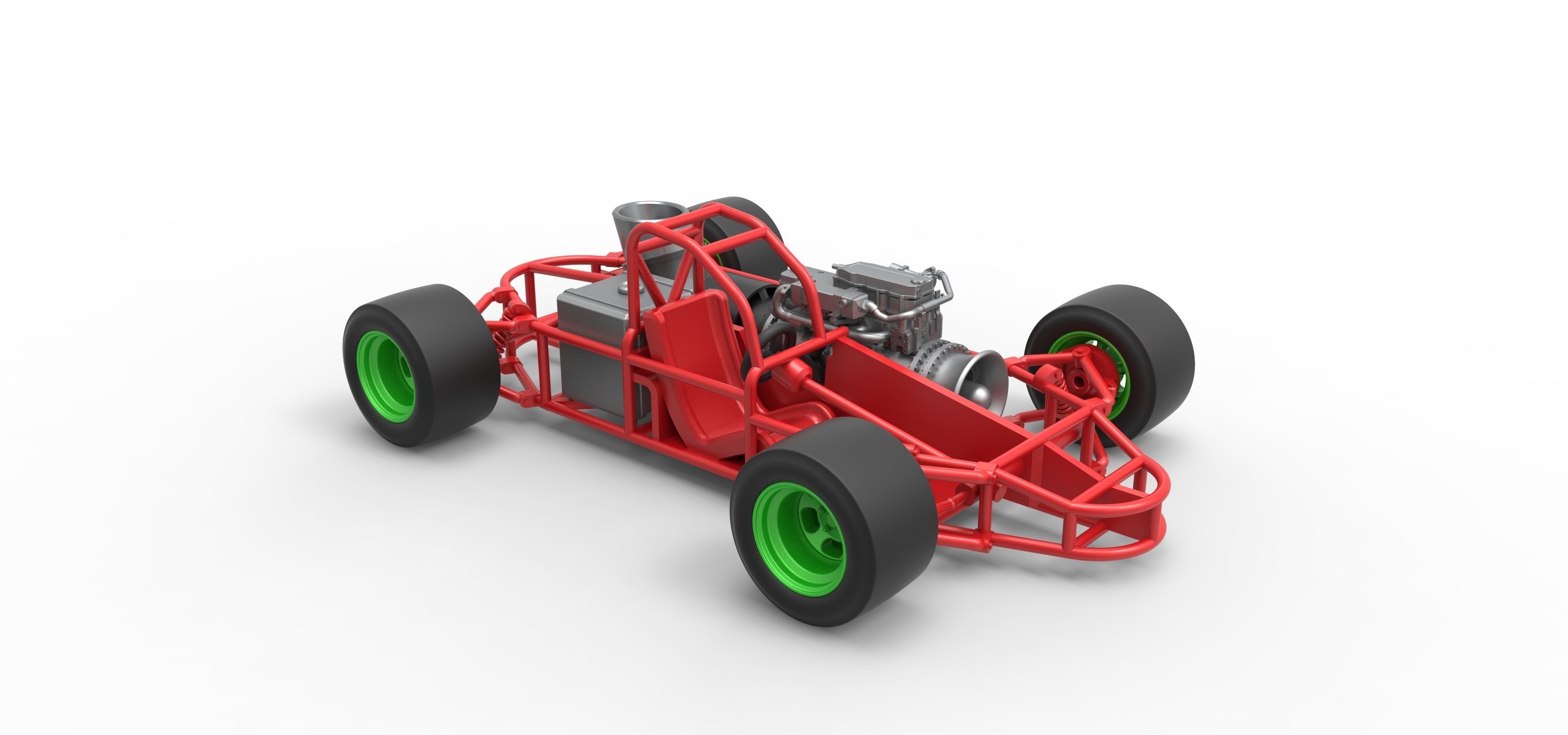 Concept jet race car Scale 1 to 25 3D print model_19