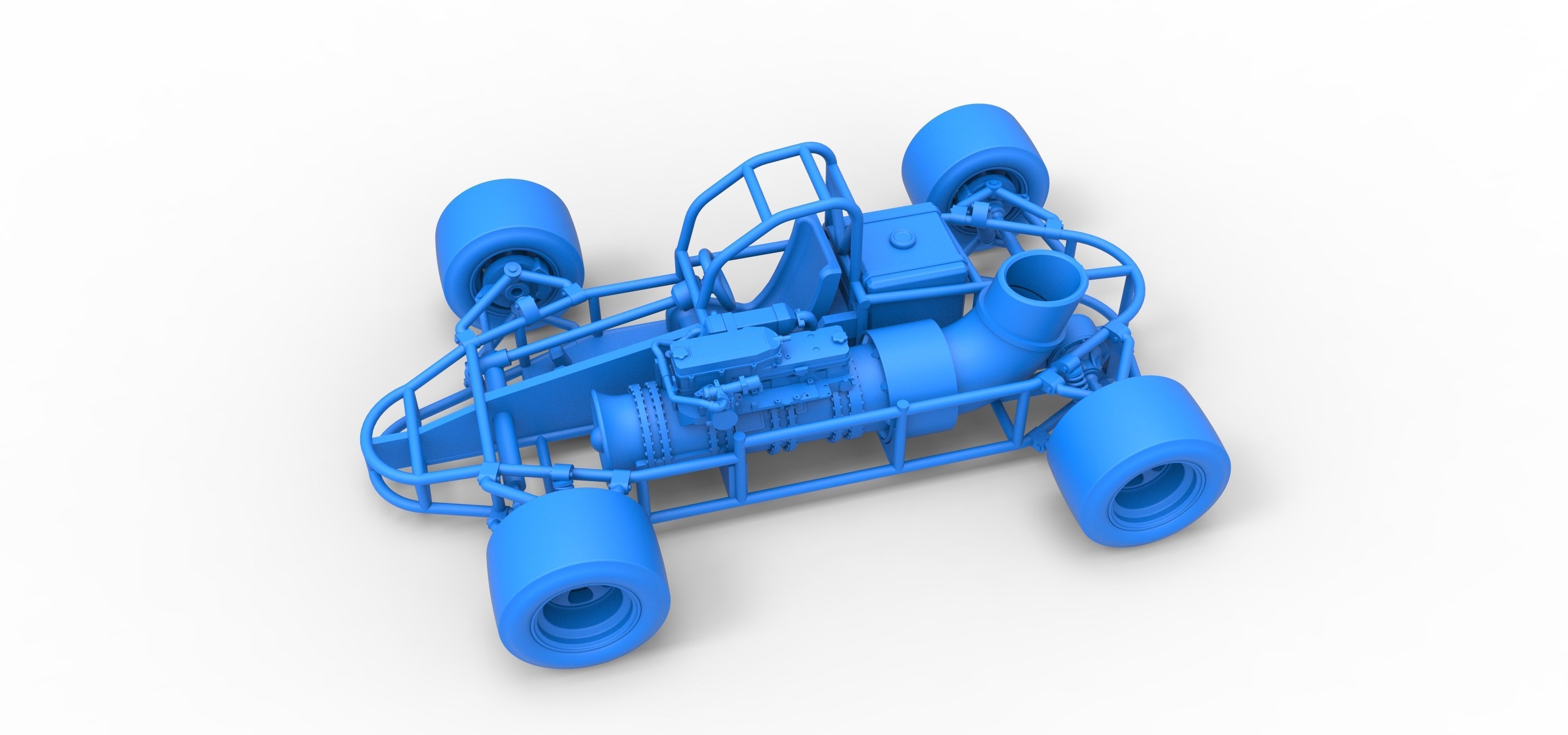 Concept jet race car Scale 1 to 25 3D print model_24