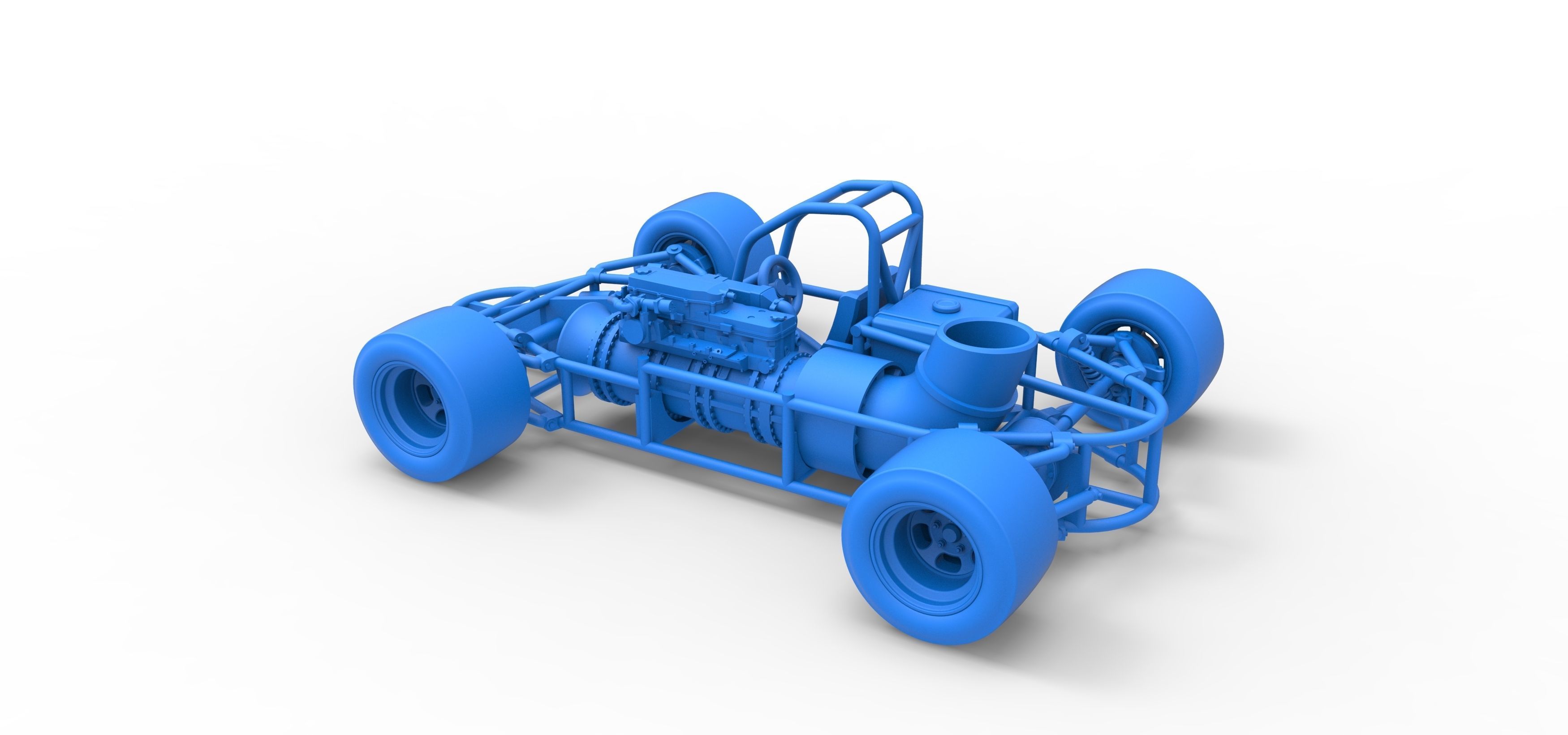 Concept jet race car Scale 1 to 25 3D print model_32