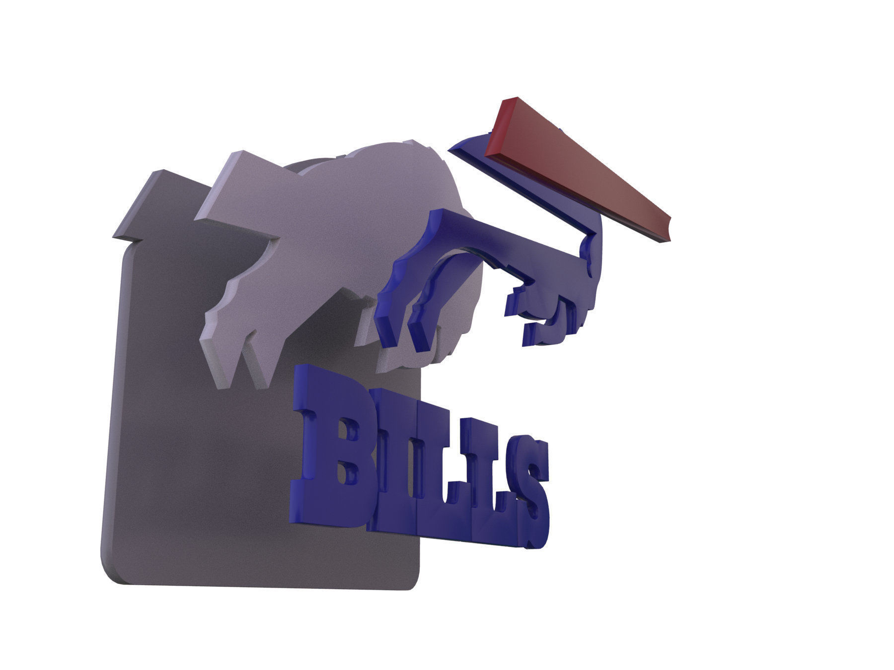 NFL all LOGOS keychan Printable an Renderable 3D print model_18