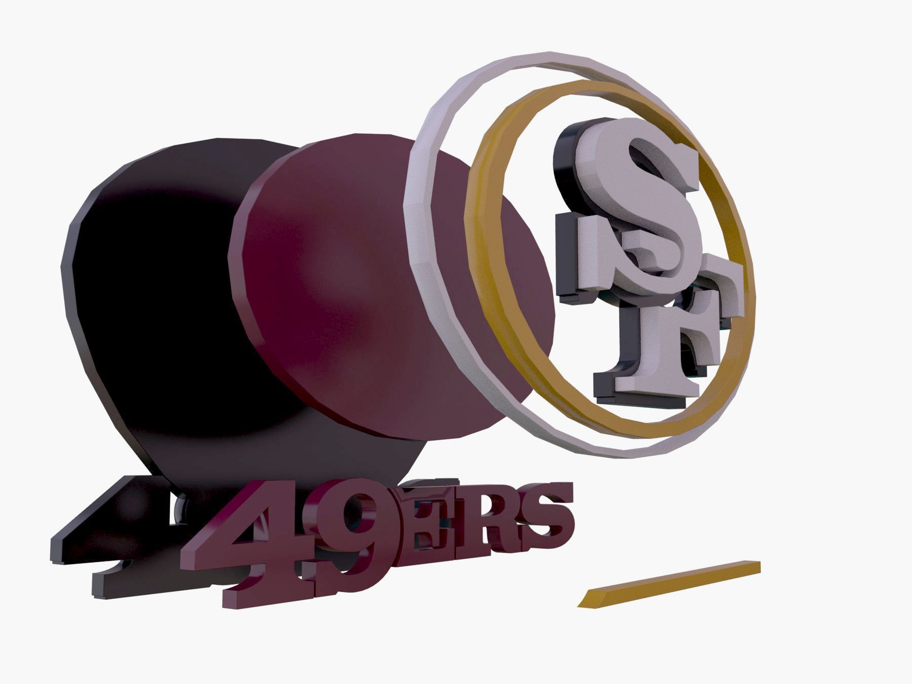 NFL all LOGOS keychan Printable an Renderable 3D print model_3