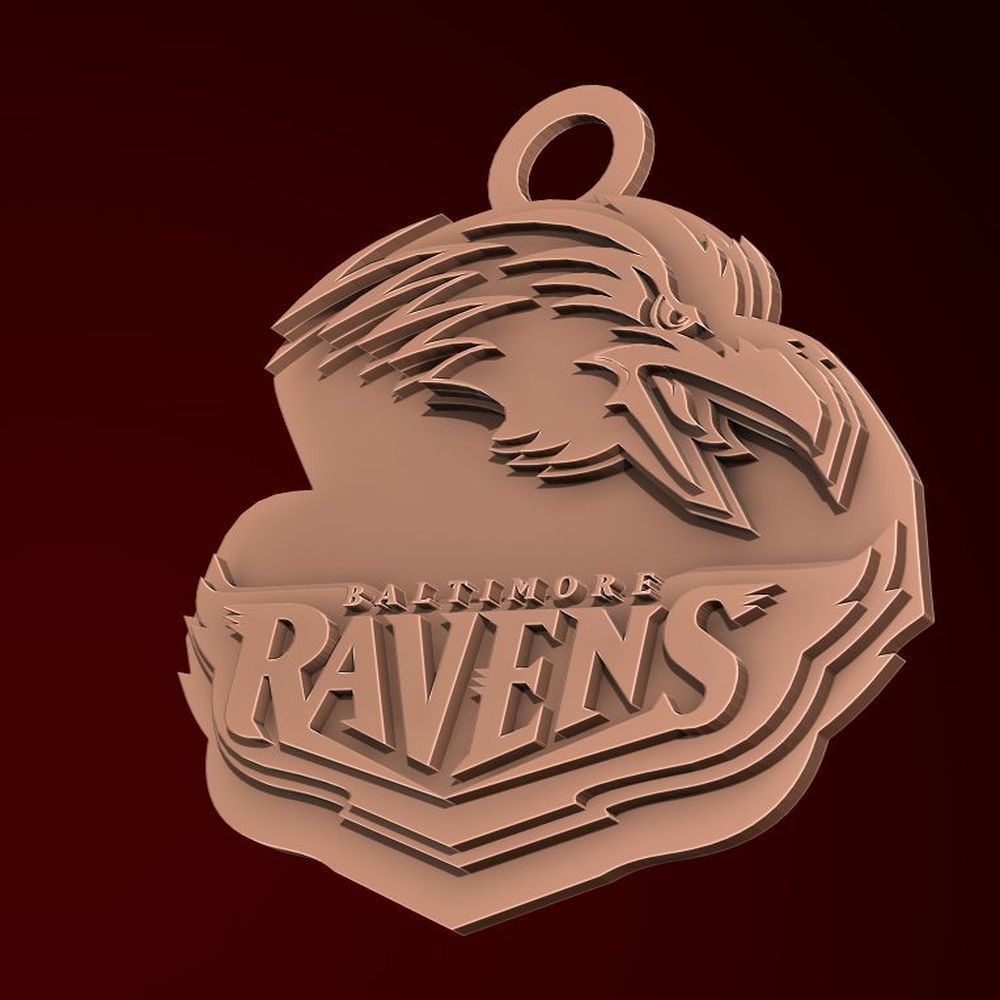 NFL all LOGOS keychan Printable an Renderable 3D print model_78