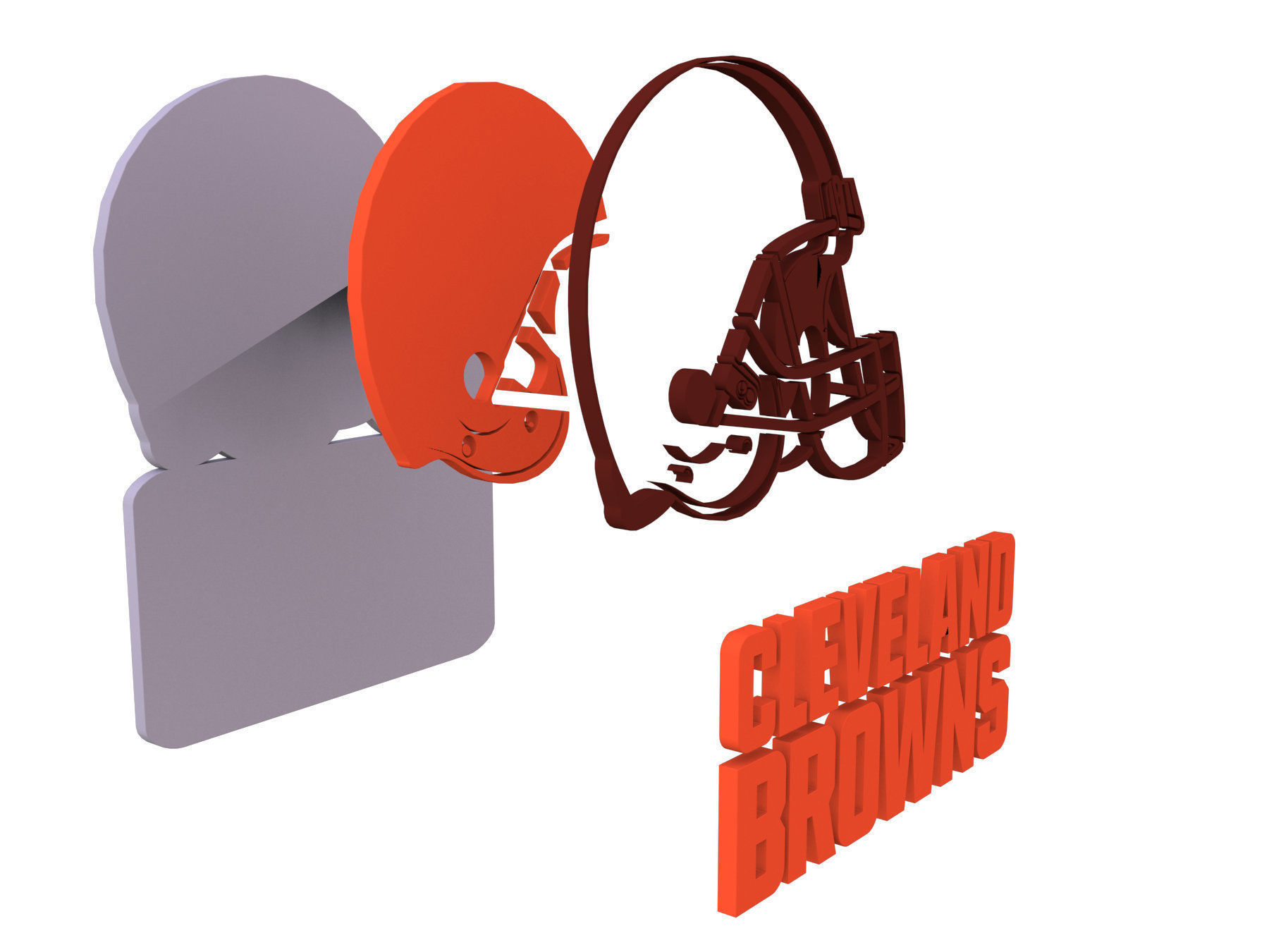 NFL all LOGOS keychan Printable an Renderable 3D print model_24