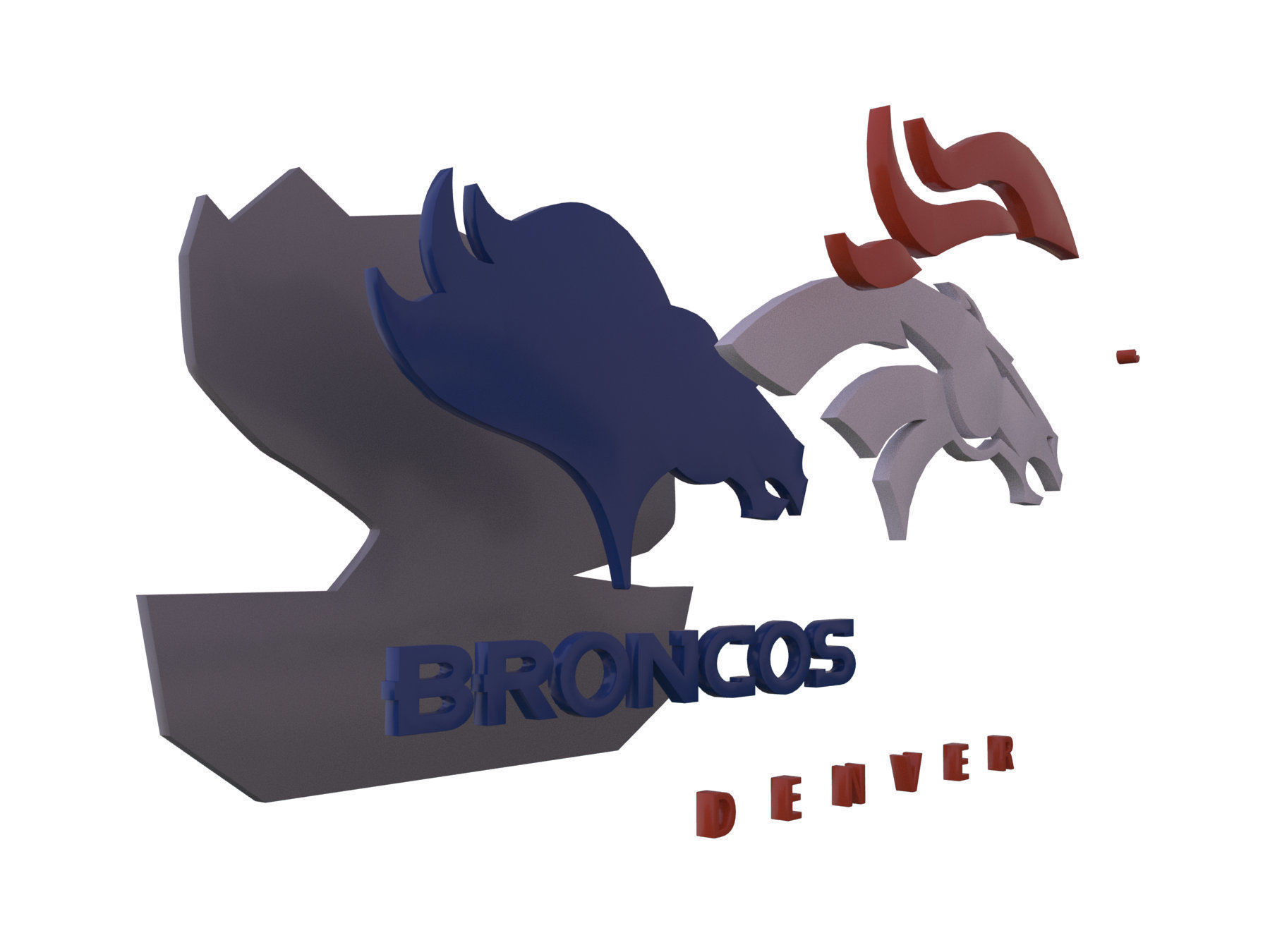 NFL all LOGOS keychan Printable an Renderable 3D print model_19