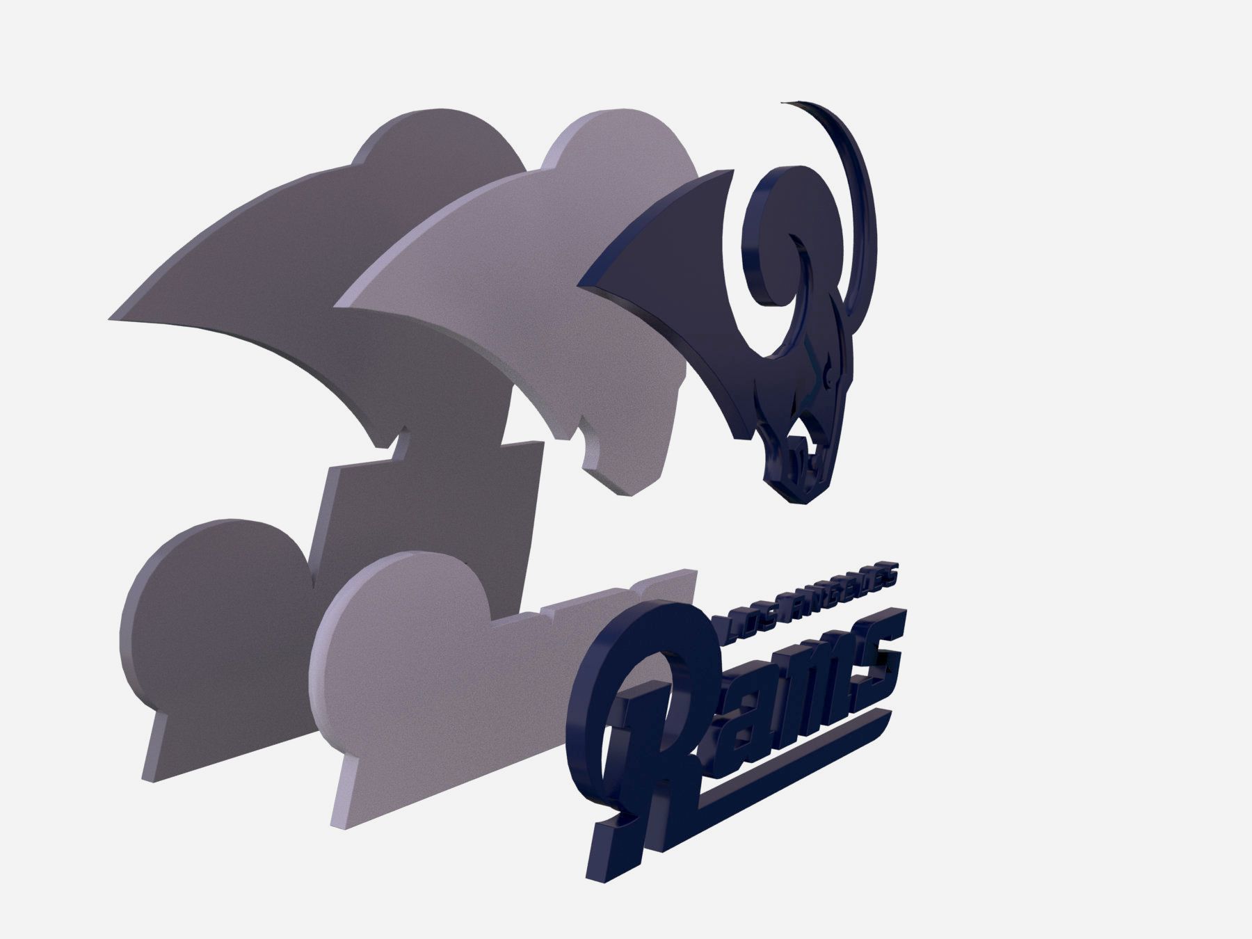 NFL all LOGOS keychan Printable an Renderable 3D print model_50