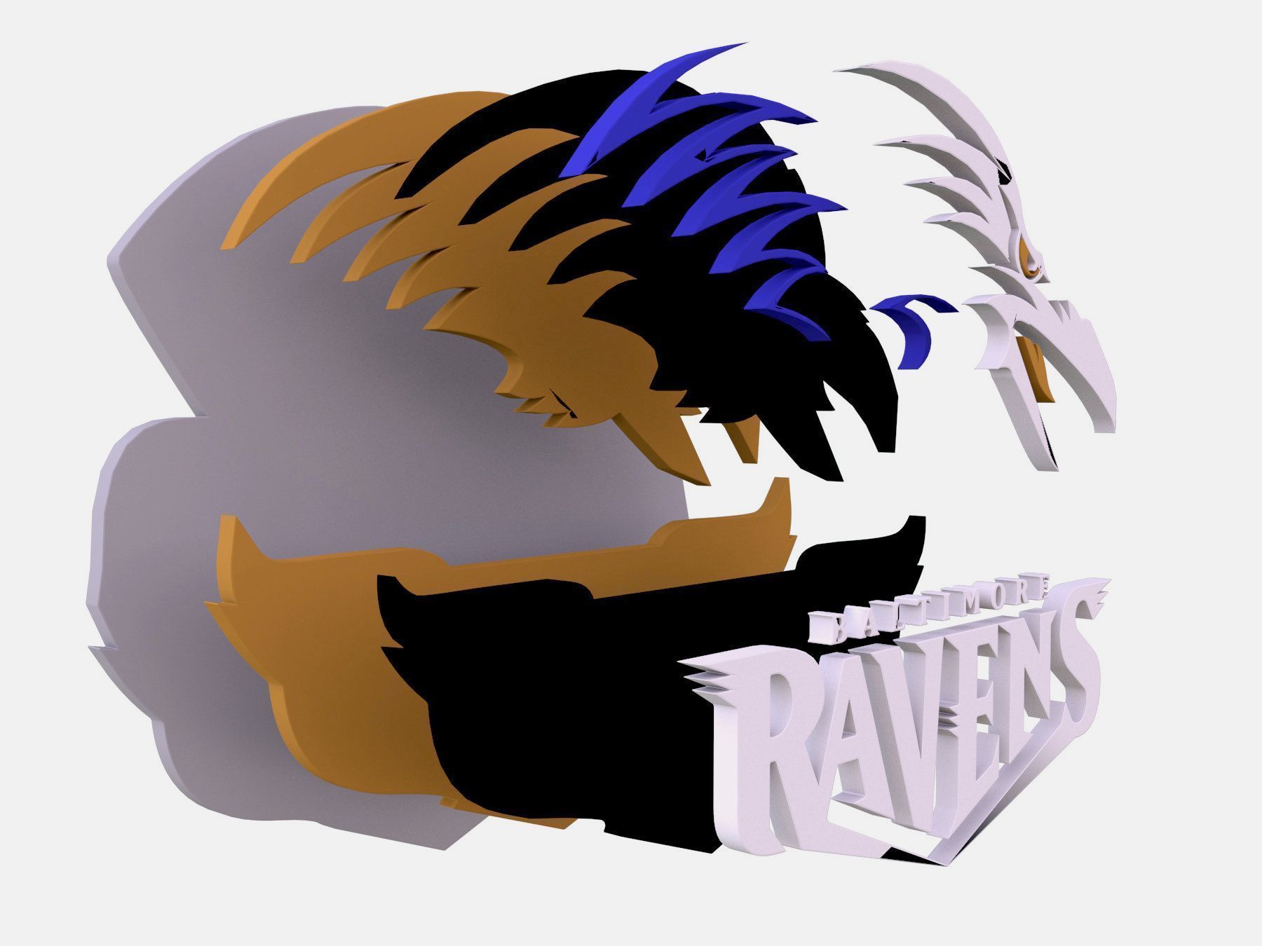 NFL all LOGOS keychan Printable an Renderable 3D print model_52