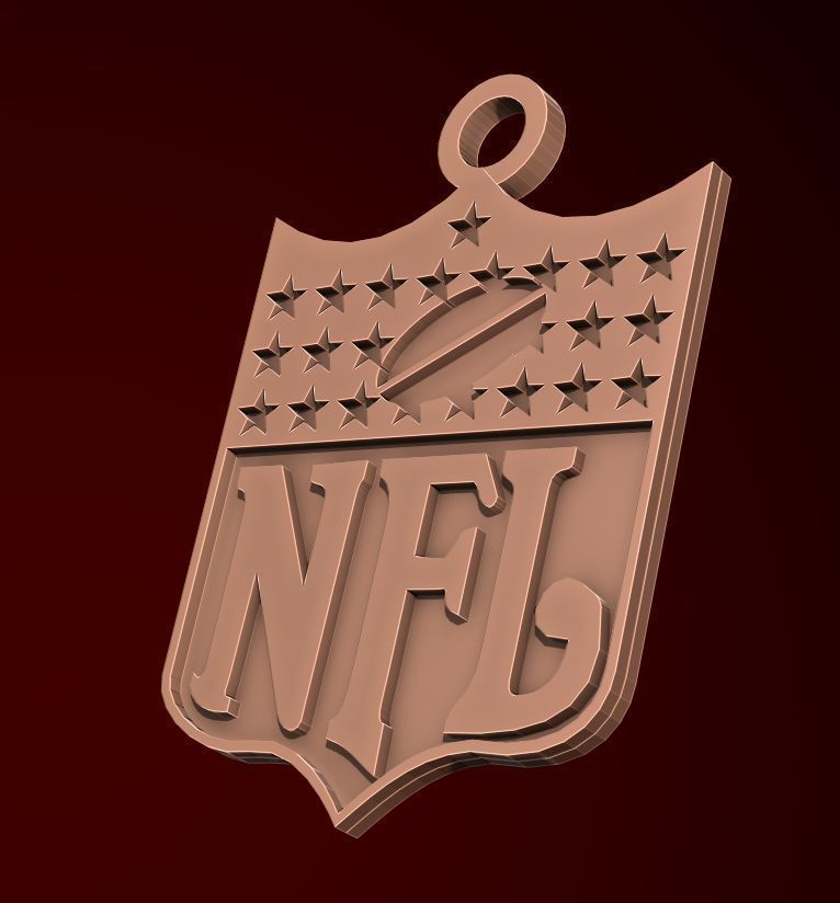 NFL all LOGOS keychan Printable an Renderable 3D print model_71