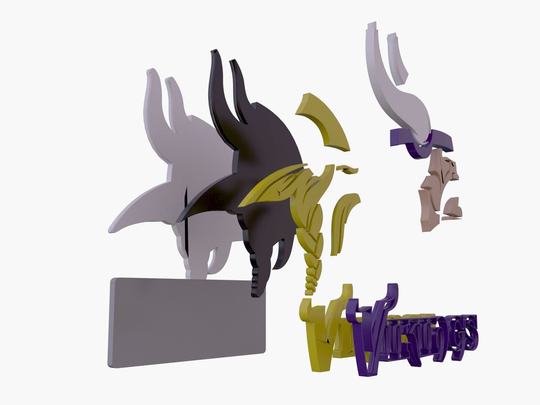 NFL all LOGOS keychan Printable an Renderable 3D print model_62