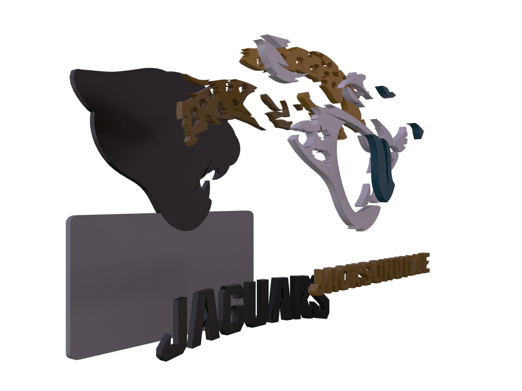 NFL all LOGOS keychan Printable an Renderable 3D print model_36