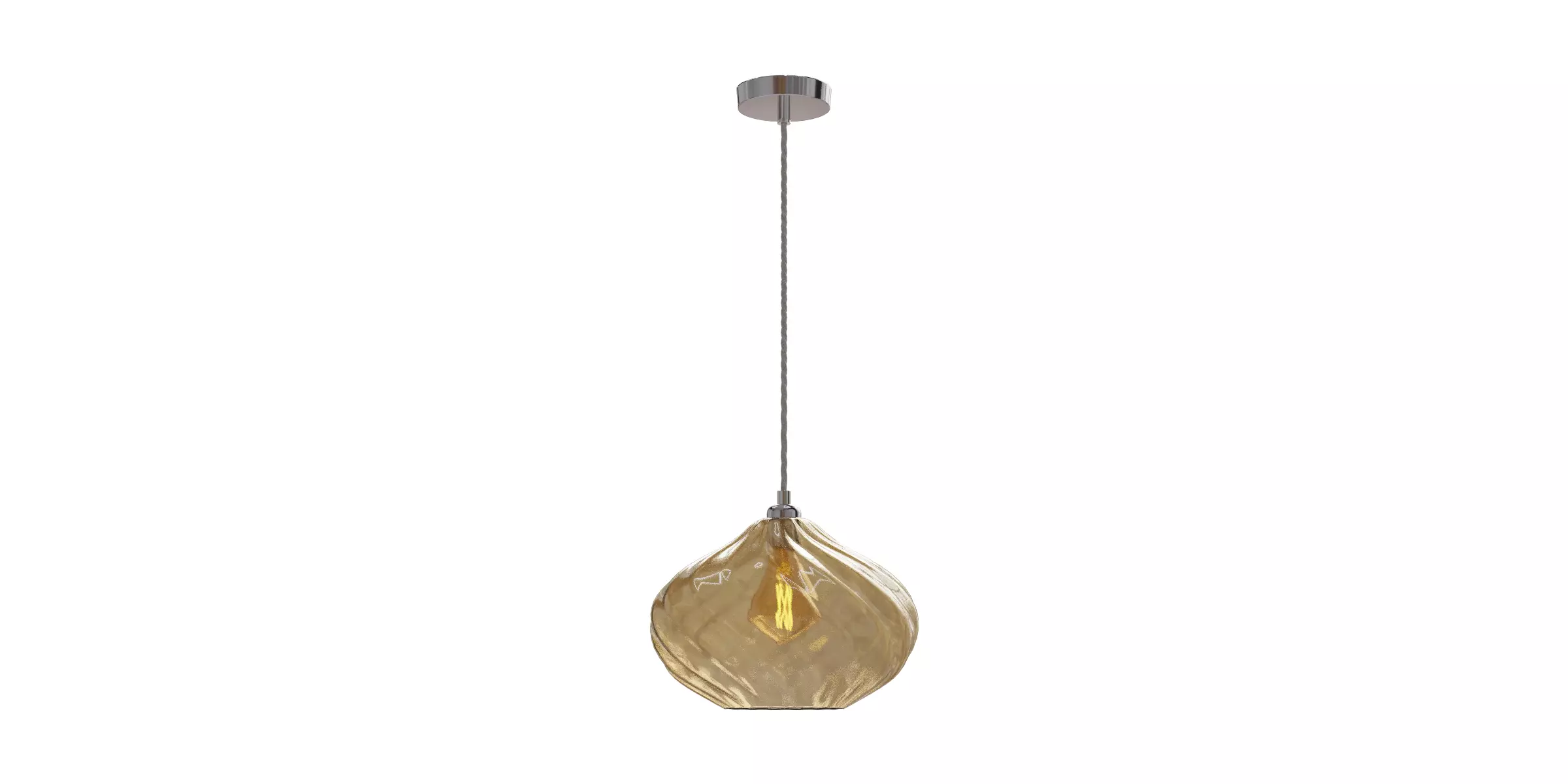 Champagne Gold Freya Shade Ceiling Lights 3D model