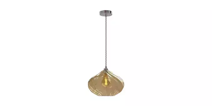 Champagne Gold Freya Shade Ceiling Lights 3D model