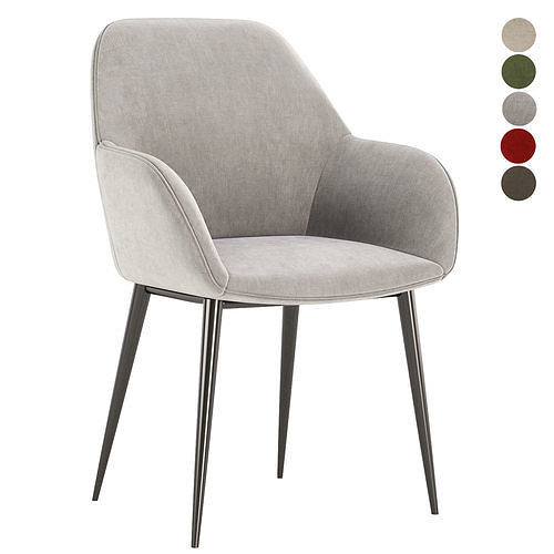 Vergaderstoel Konna chair 3D model 5
