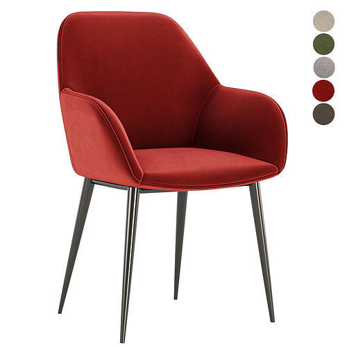 Vergaderstoel Konna chair 3D model 4