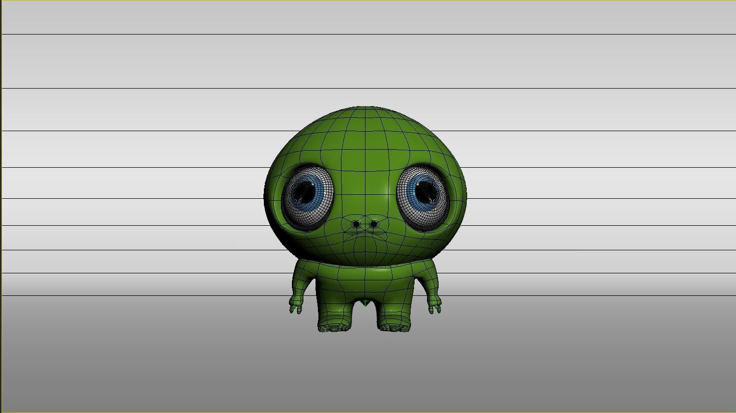 Cute Alien 3D model_4