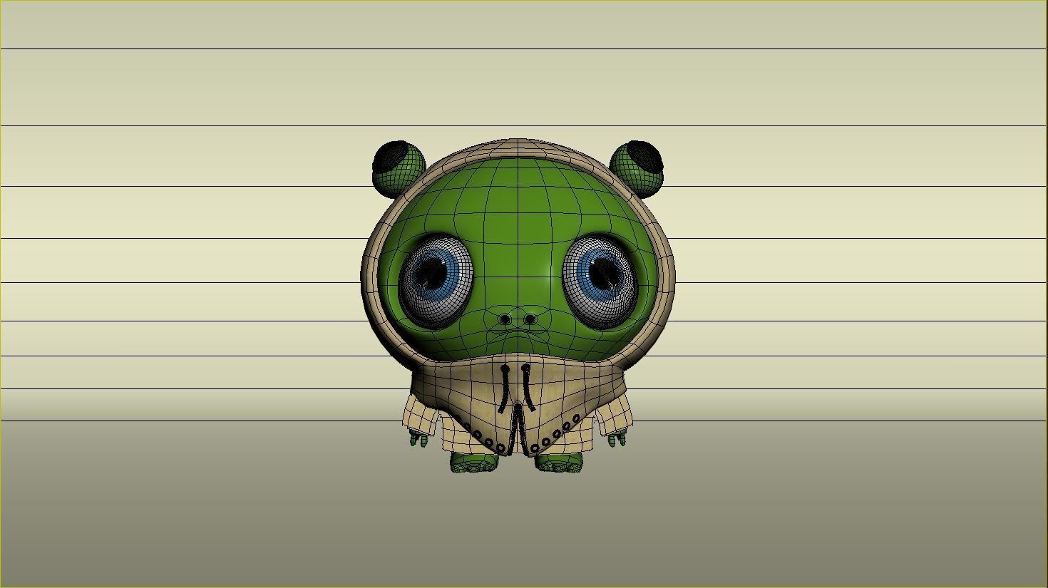 Cute Alien 3D model_3