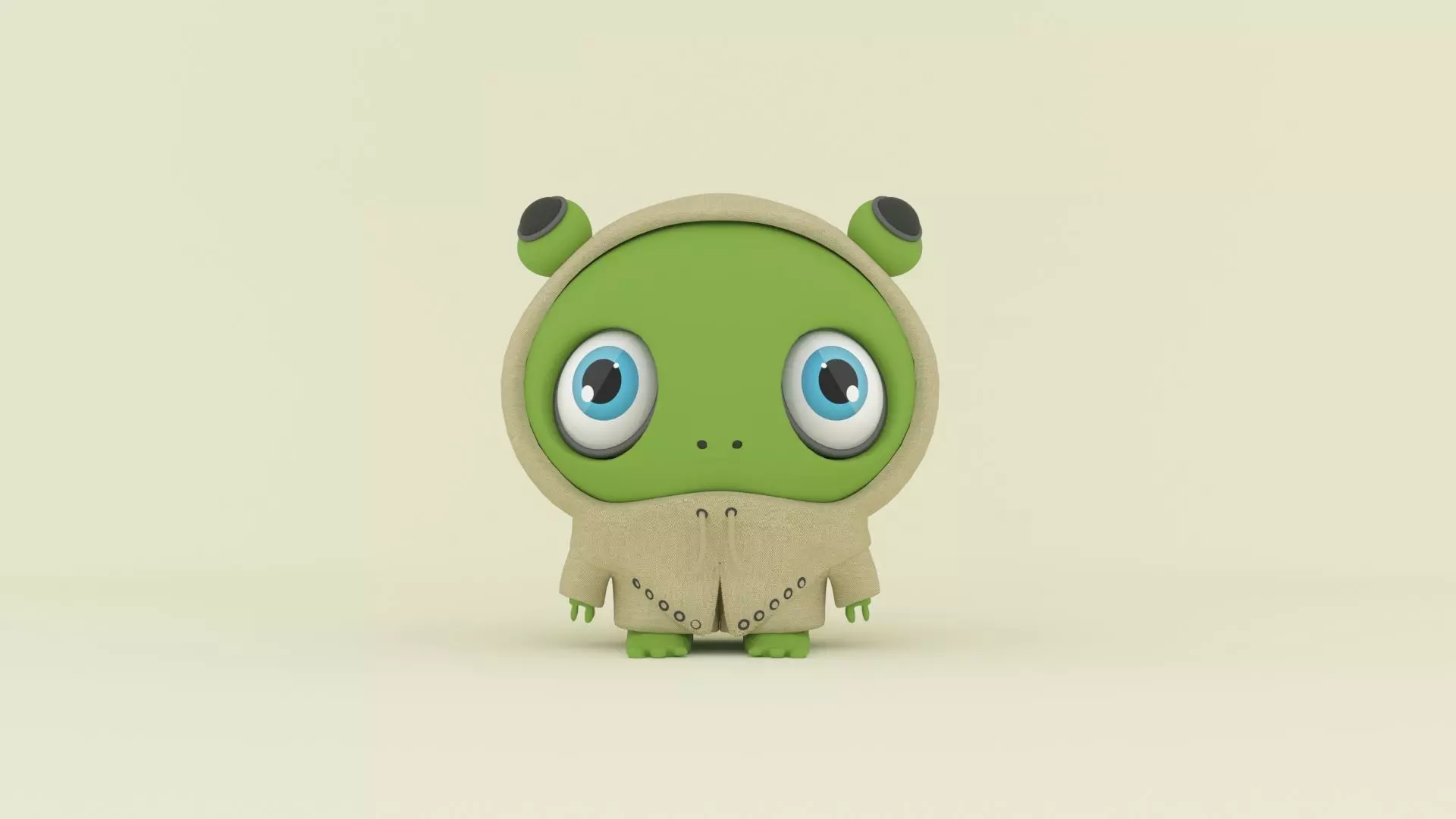 Cute Alien 3D model_0
