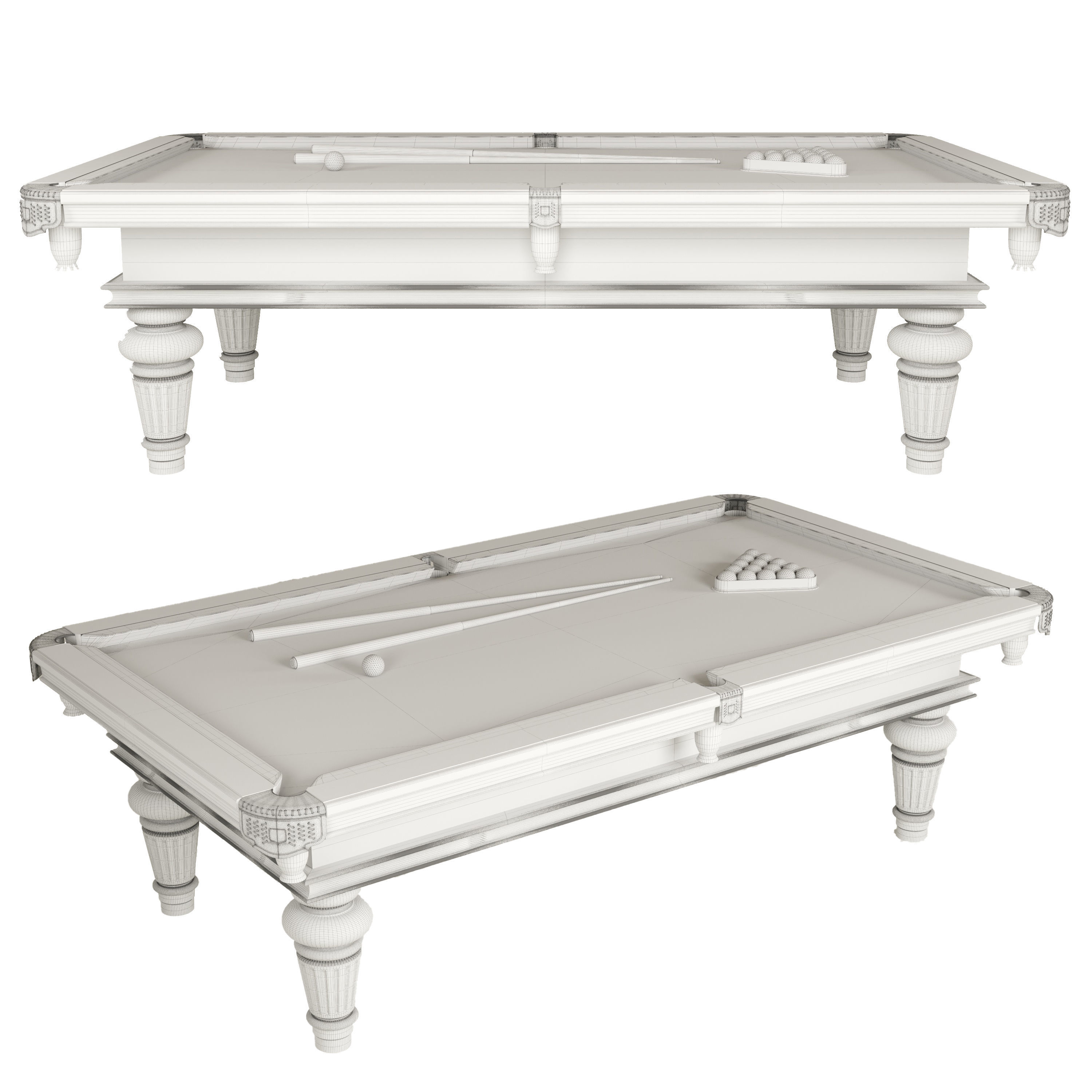 Michael Allen Contemporary Pool Table 3D model_1