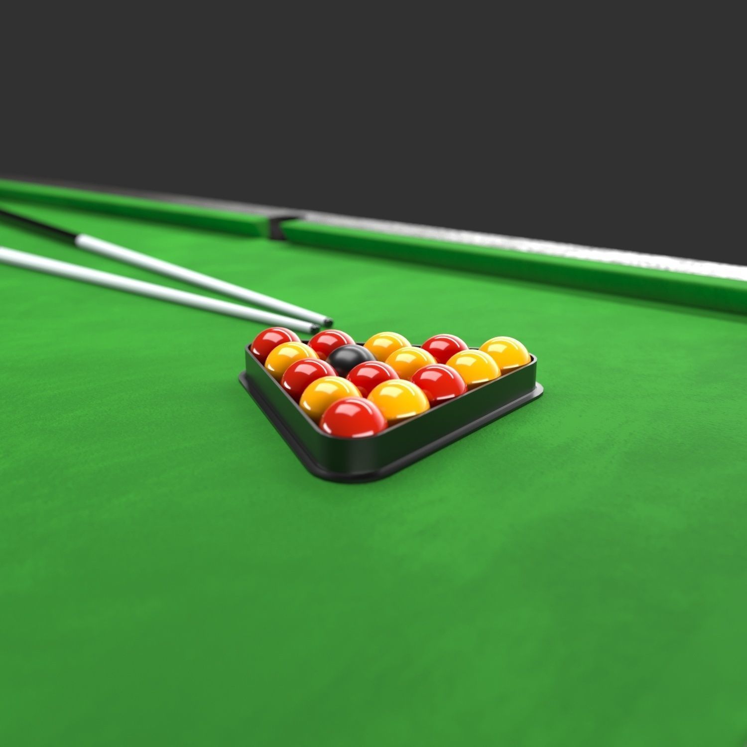 Michael Allen Contemporary Pool Table 3D model_4