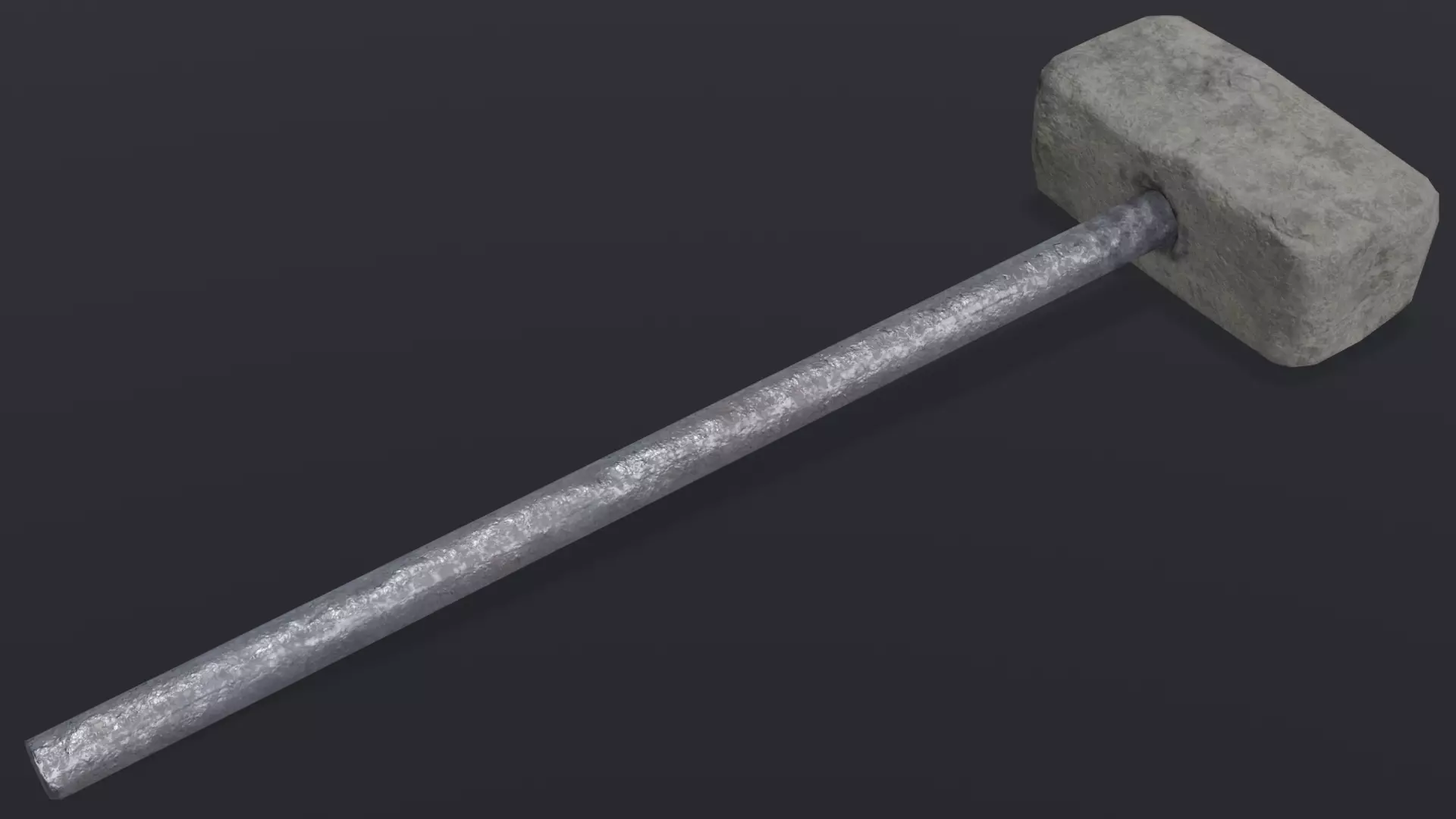Hammer 03 Low-poly 3D model_0